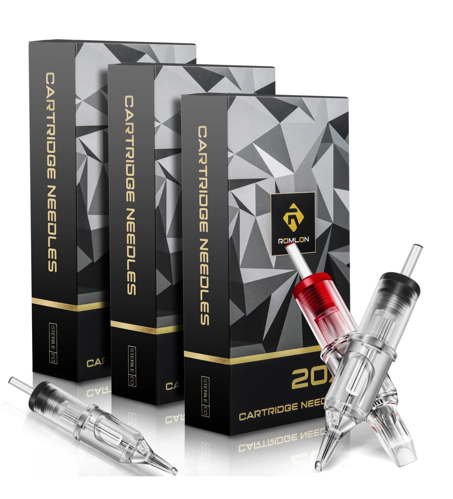 Romlon Tattoo Cartridge Needles - 60Pcs Assorted Standard Sterilized Mixed Tattoo Needles for Tattoo Machine Kits & Supplies - Buy Online on SooperMarket.com