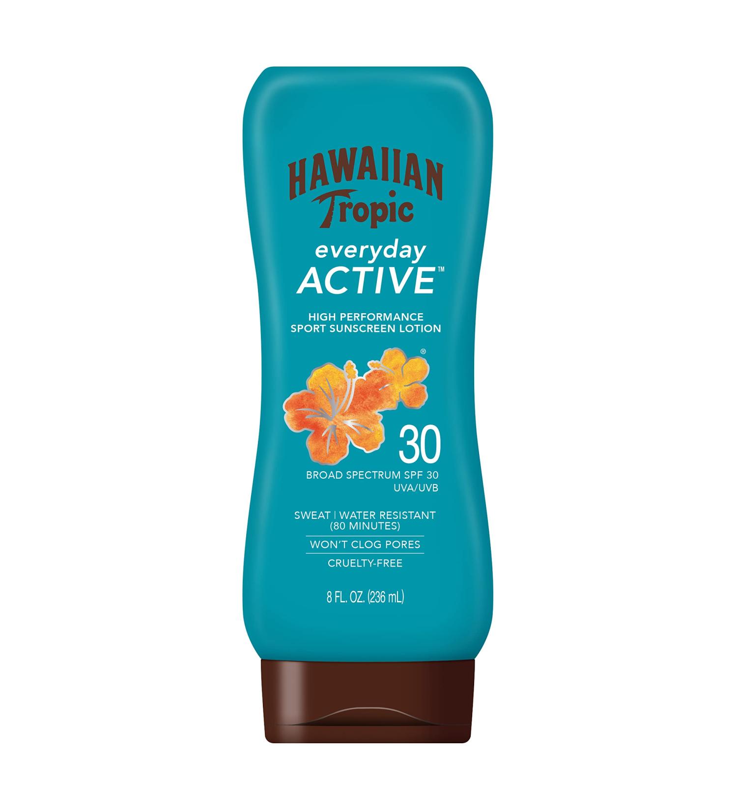 Hawaiian Tropic Island Sport Sunscreen SPF 30 - High Performance, Light Tropical Scent, 8 fl oz - Buy Online on SooperMarket.com