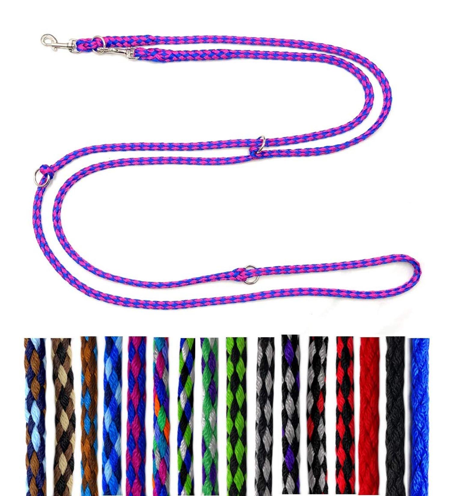 Lightweight Dog Linen Leash for Small Dogs Up to 15kg - Adjustable 2.40m | Robust & Stylish Malibu (Lilac Blue) - Ideal for International Shipping - Buy Online on SooperMarket.com