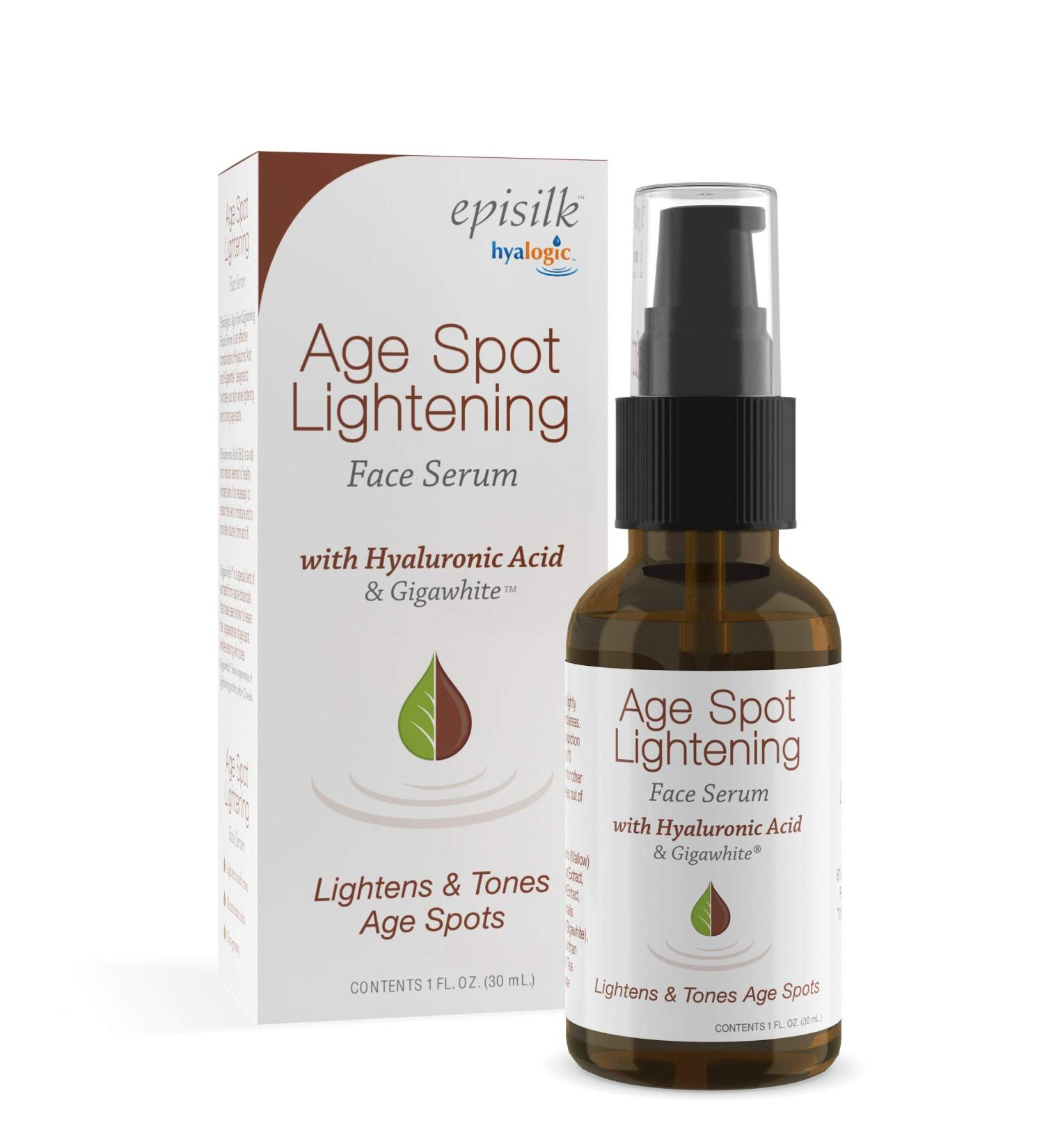Age Spot Face Serum | Dark Spot Corrector with Hyaluronic Acid | Brightening & Anti-Aging Solution by Hyalogic - 1 Fl. oz - Buy Online on SooperMarket.com