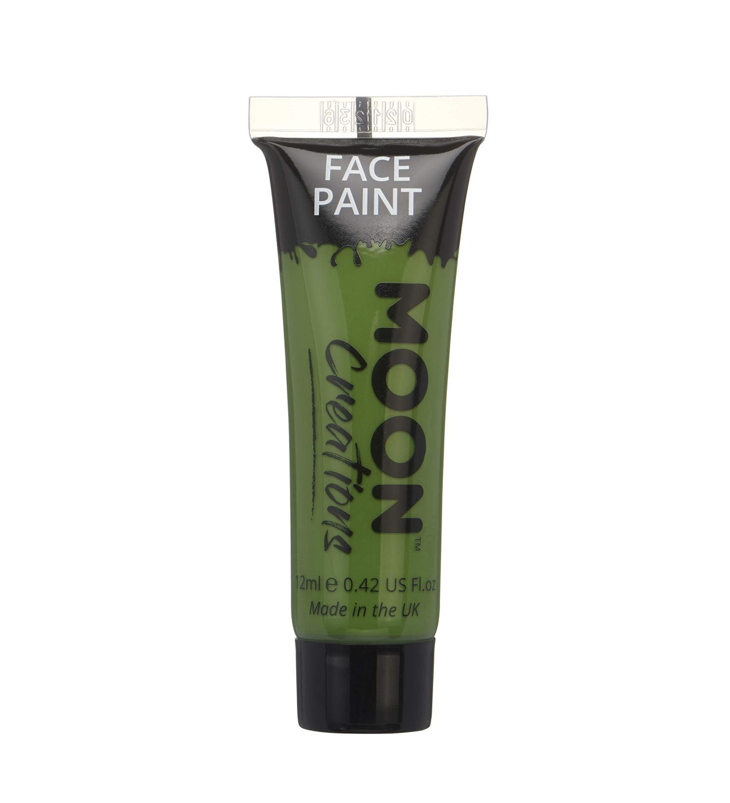 Moon Creations Green Face & Body Paint Tubes | 12ml | Cruelty-Free UK-Made | No Flake | For Kids & Adults | Perfect for Fancy Dress, Festivals & Halloween - Buy Online on SooperMarket.com