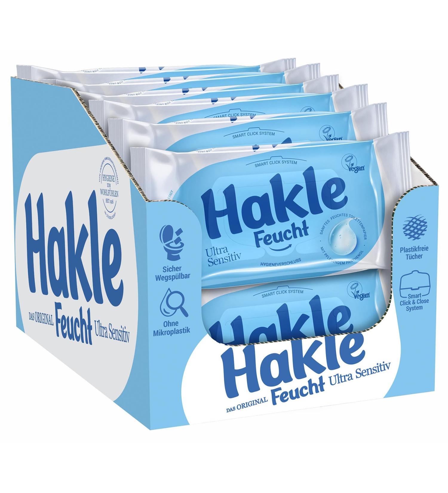 Hakle Moist Ultra Sensitive Toilet Paper 12 Packs | Soft & Gentle for All Skin Types | International Shipping Available - Buy Online on SooperMarket.com
