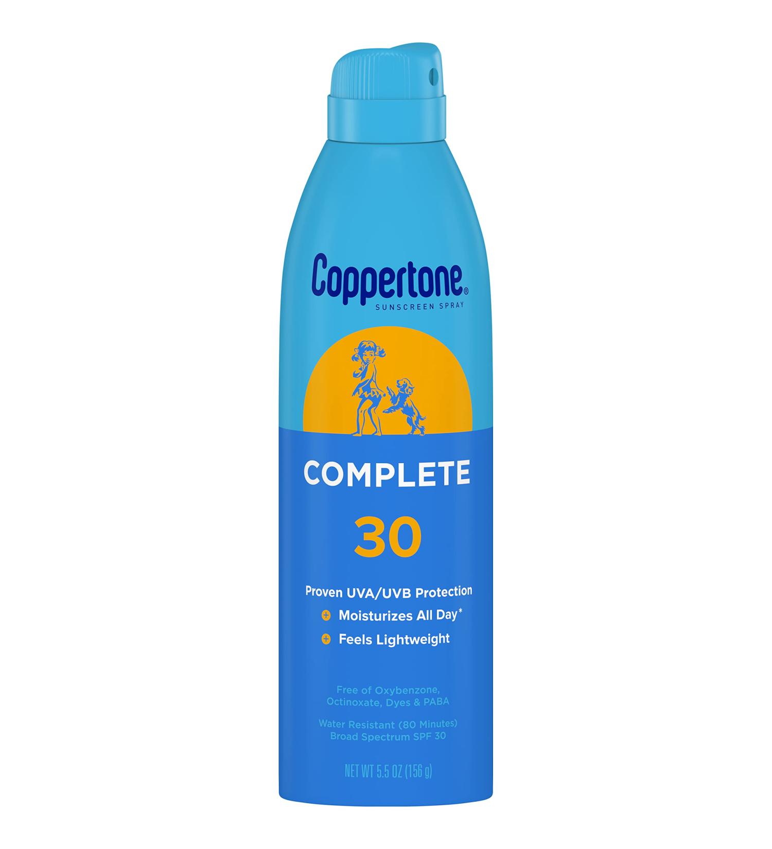 Coppertone COMPLETE SPF 30 Lightweight Moisturizing Water Resistant Spray Sunscreen - 5.5 Oz - Buy Online on SooperMarket.com