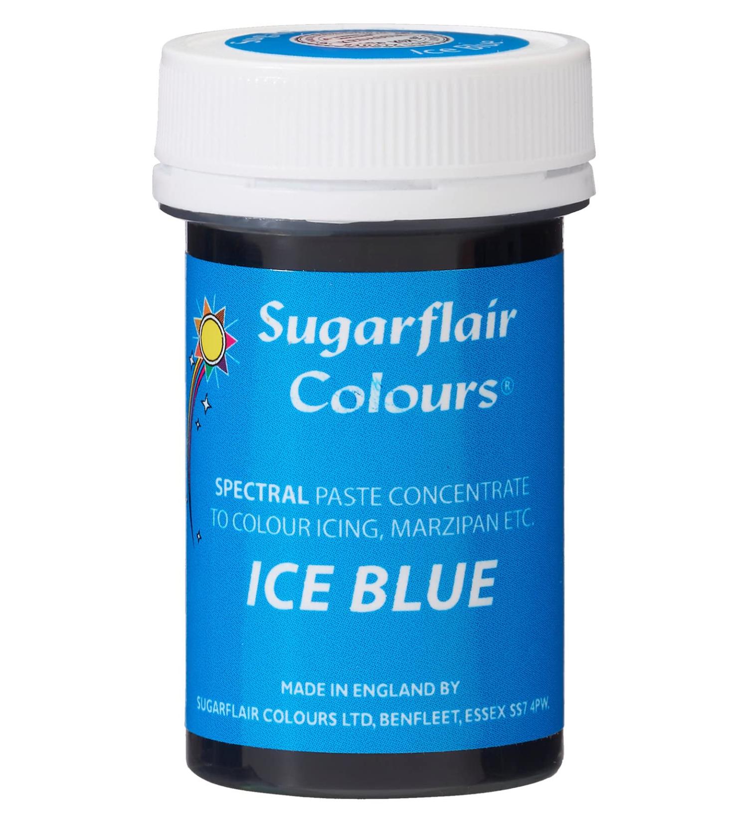 Sugarflair Ice Blue Spectral Food Colouring Paste - 25g | Highly Concentrated Dye for Sugar Pastes, Buttercream, Royal Icing, and Cake Mix - Buy Online on SooperMarket.com