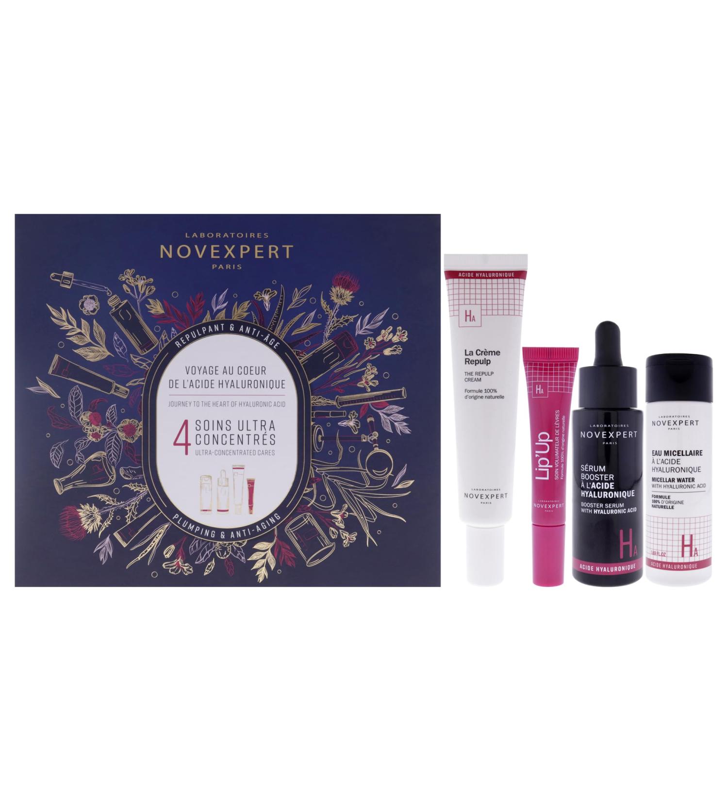 Plumping & Anti-Aging Set for Women - Micellar Water Hyaluronic Serum Repulp Cream & Lip Care | Boost Hydration & Youthful Glow - Buy Online on SooperMarket.com
