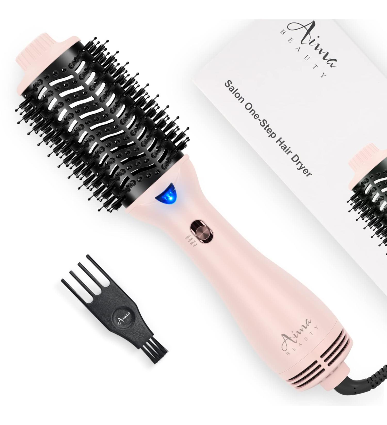 Aima Beauty One Step Hair Dryer Brush Volumizer - Pink | Reduce Frizz & Static | Hair Styling Tools - Buy Online on SooperMarket.com