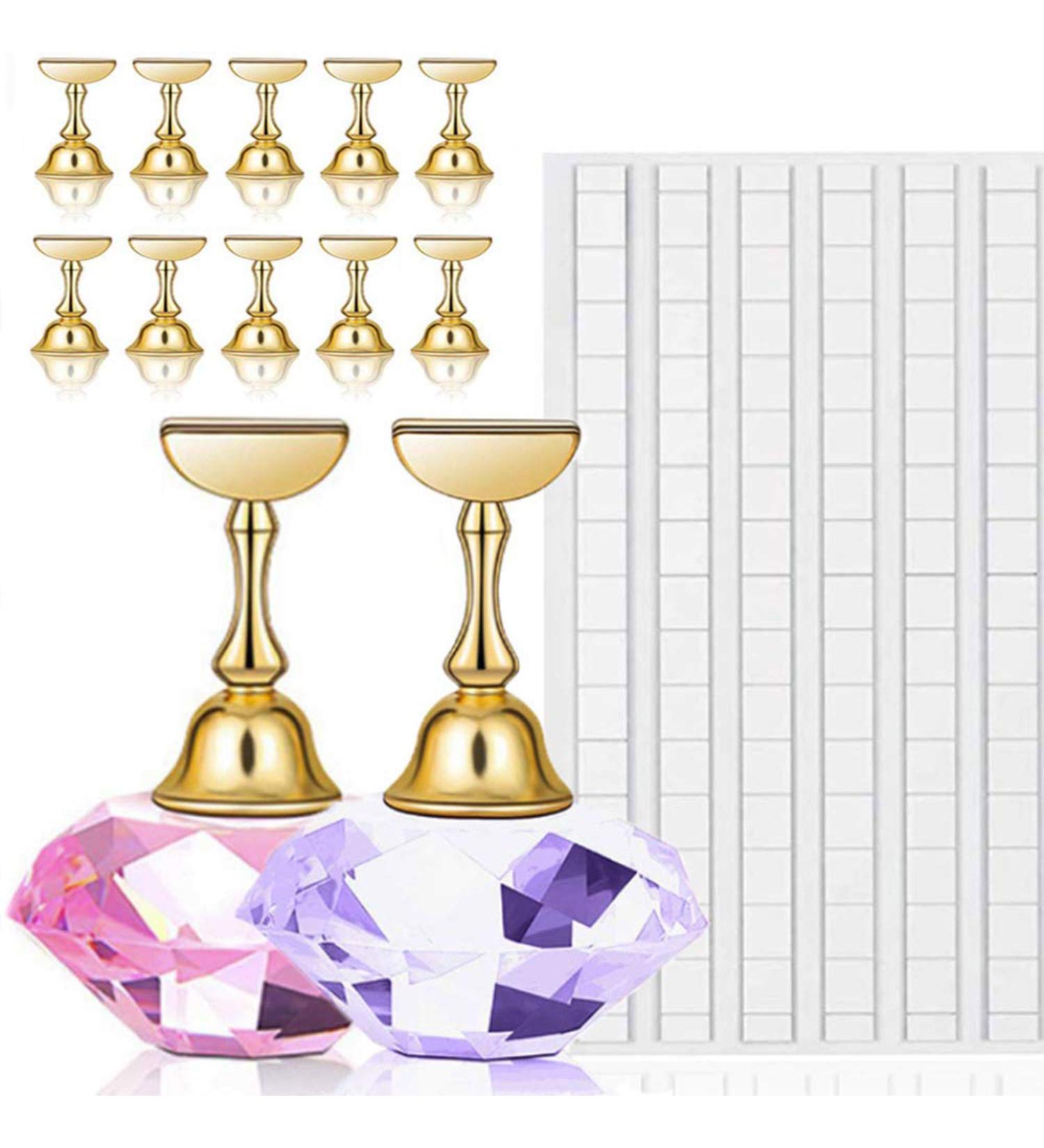 Kalolary Nail Tip Stand Holders with 102Pcs Adhesive Putty Clay - Nail Art Display Tools Set - Buy Online on SooperMarket.com