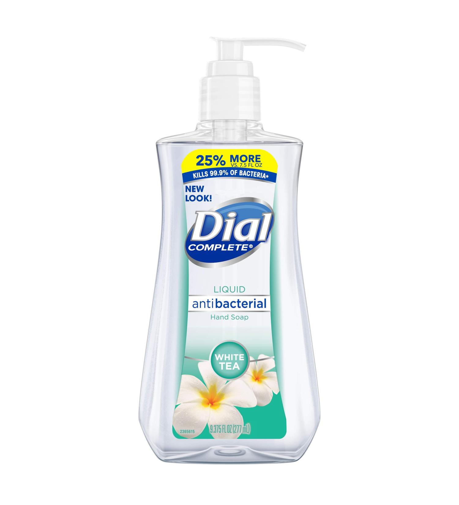 Dial Liquid Hand Soap White Tea/Vitamin E 9.375 oz - Gentle Cleansing with Natural Ingredients - Buy Online on SooperMarket.com