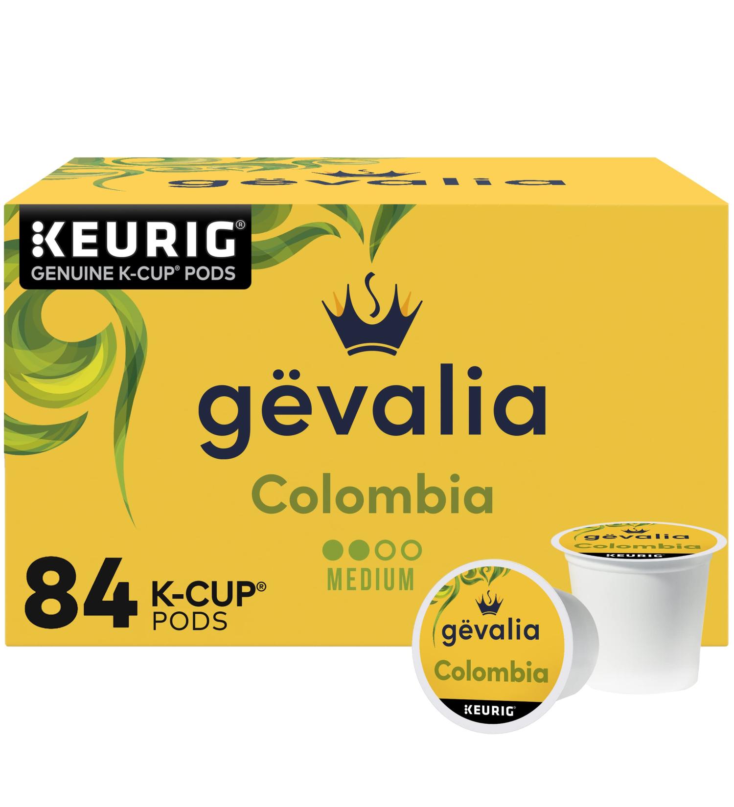 Gevalia Colombia K-Cup Coffee Pods - 84ct Box for Keto & Low Carb Lifestyle - Buy Online on SooperMarket.com