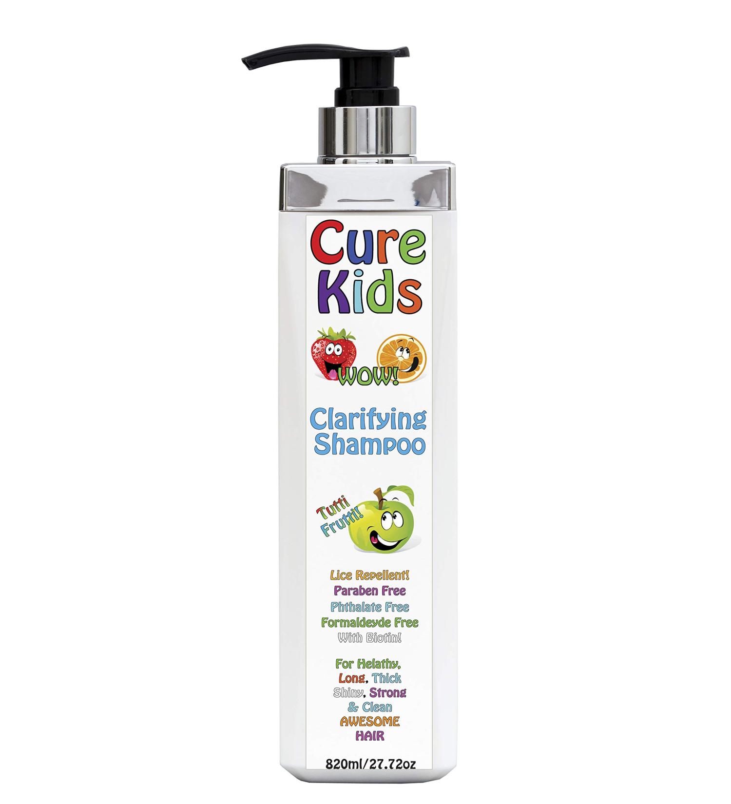 Cure Kids Wow! Tutti Fruity Clarifying Shampoo - Gentle Deep Cleanser for Children's Hair (27 fl oz) | Swimmers Safe - Buy Online on SooperMarket.com