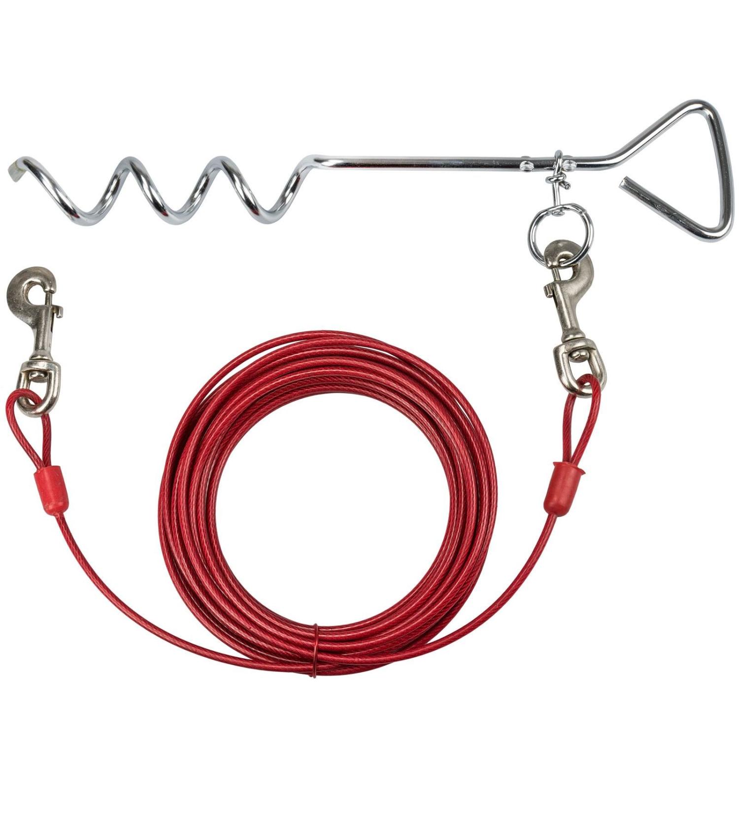 pets Camping Peg Dog Tether Lead Tie Down Screw Stake out cable Field Walking PE0201A from