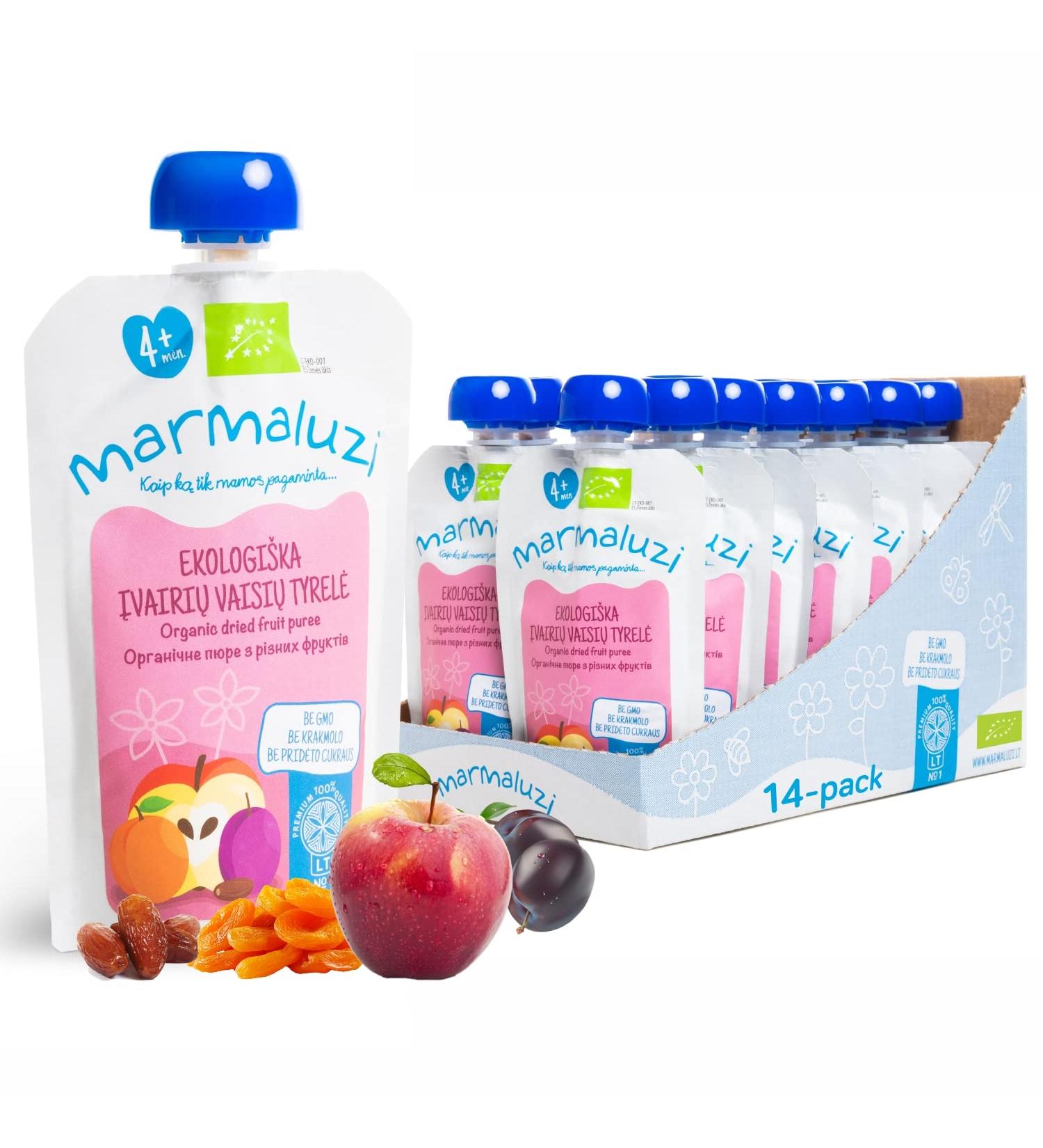Buy Organic Quetschies by Marmaluzi - Premium Baby Fruit Pure for Kids 4 Months+ | International Shipping Available - Buy Online on SooperMarket.com