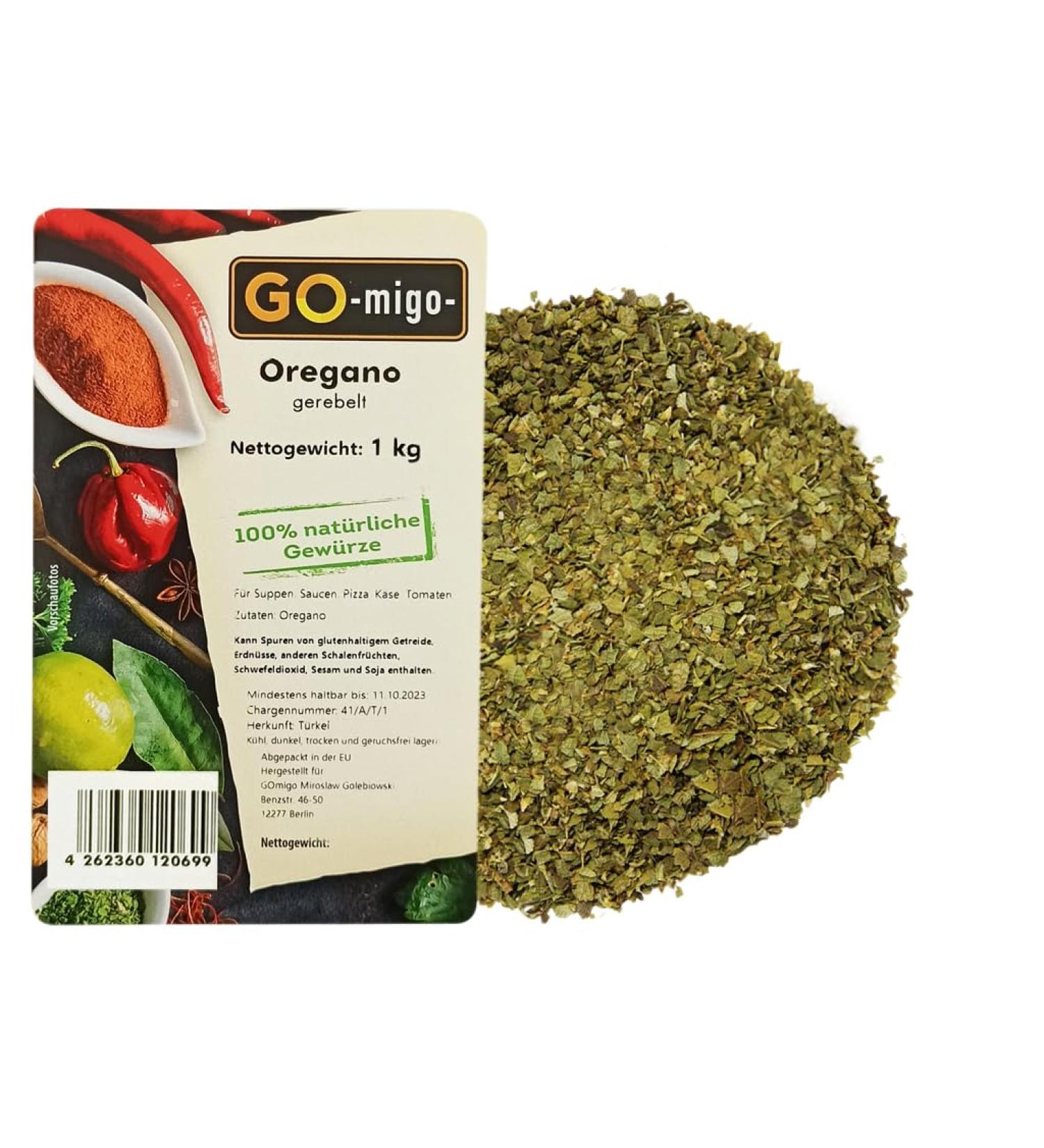 1kg Oregano shredded dried 1000g finest top quality