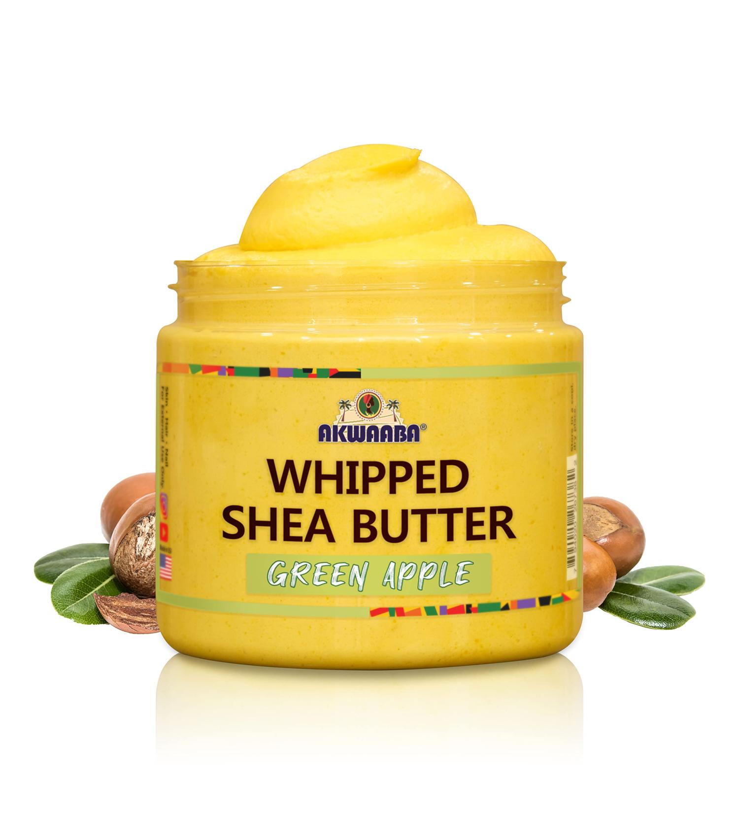 AKWAABA Whipped Shea Butter (Green Apple) 12 oz - Natural Body & Hair Moisturizer - Buy Online on SooperMarket.com