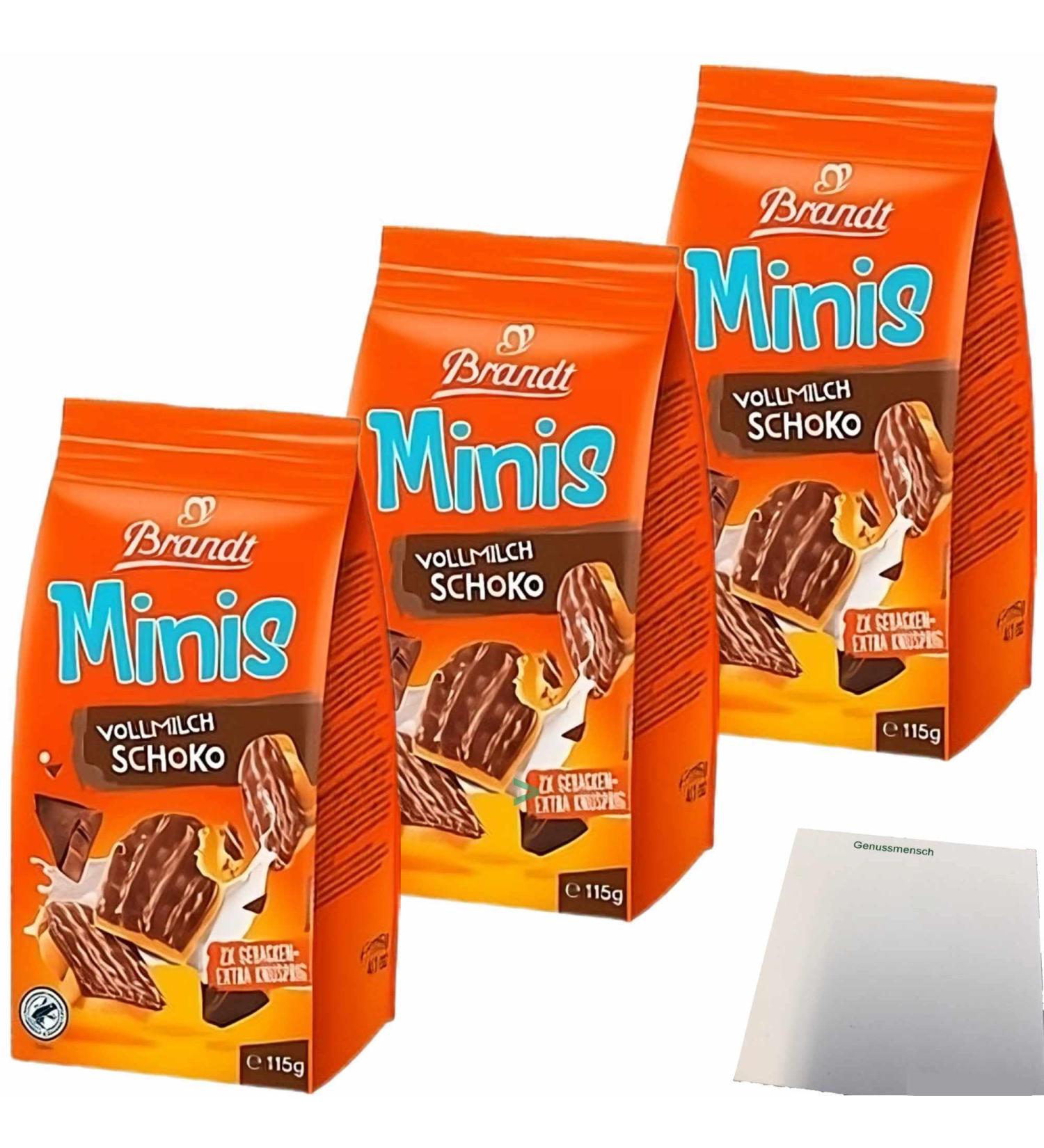 Buy Brandt Mini Zwieback Milk Chocolate 3-Pack (3x115g) - Delicious Snacking Treat for International Delivery - Buy Online on SooperMarket.com