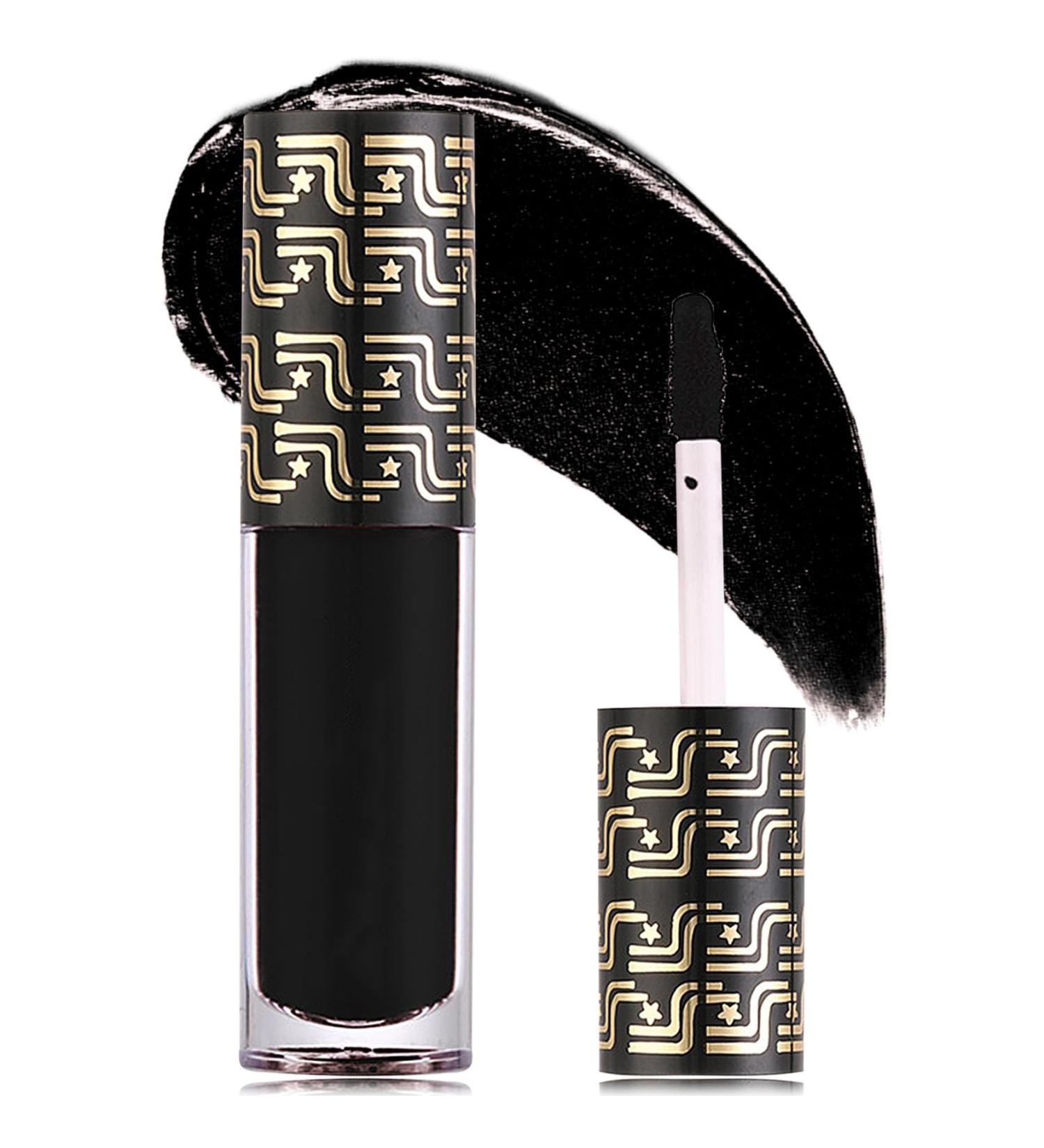 Matte Black Liquid Lipstick | Long Lasting Waterproof Face & Body Paint for Halloween & Cosplay - Goth Makeup Essential - Buy Online on SooperMarket.com