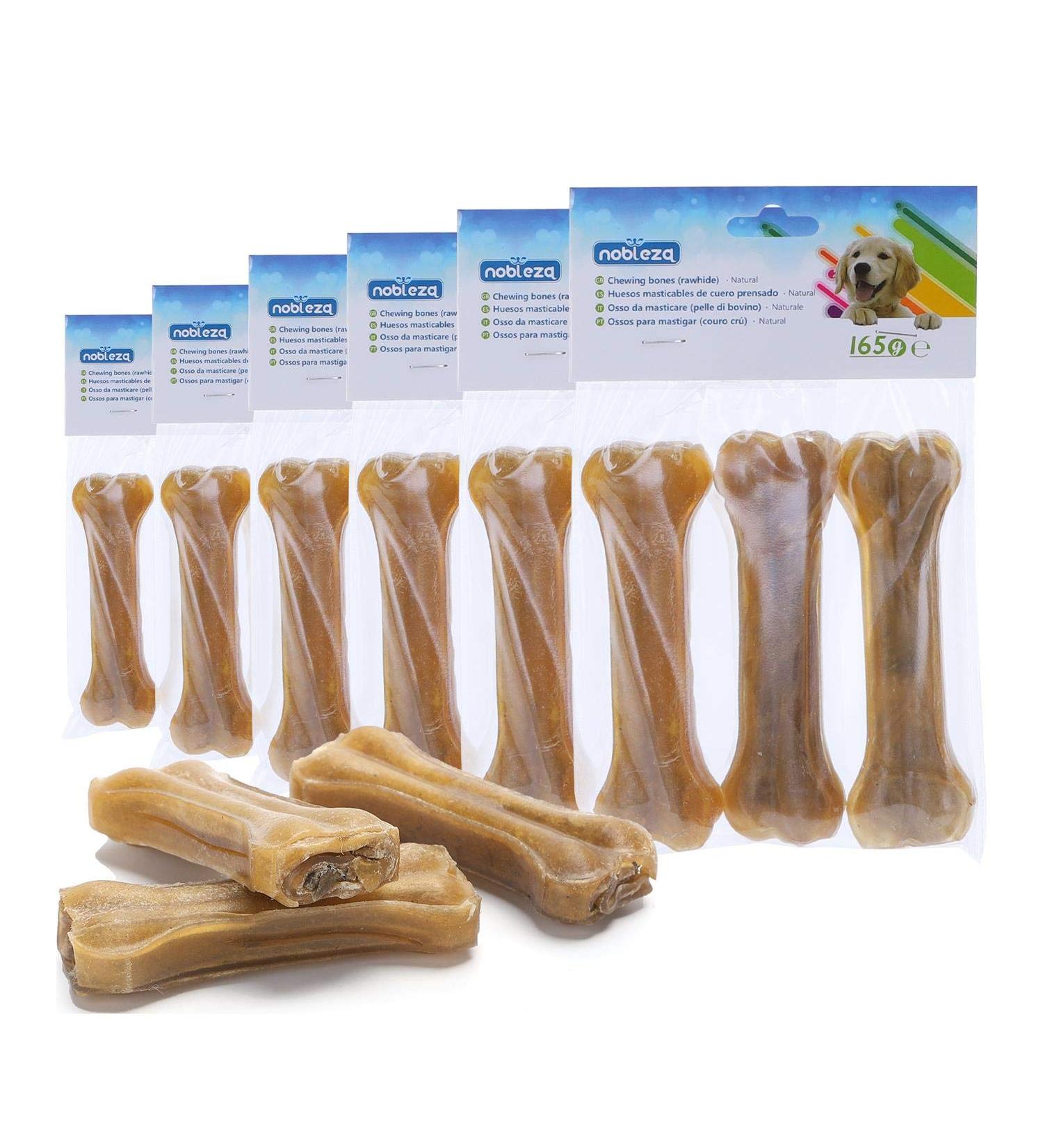 Nobleza Natural Dog Chewing Bones - 12.5cm 18 Pieces 100% Beef Protein-Rich Treats for Large Dogs - Buy Online on SooperMarket.com