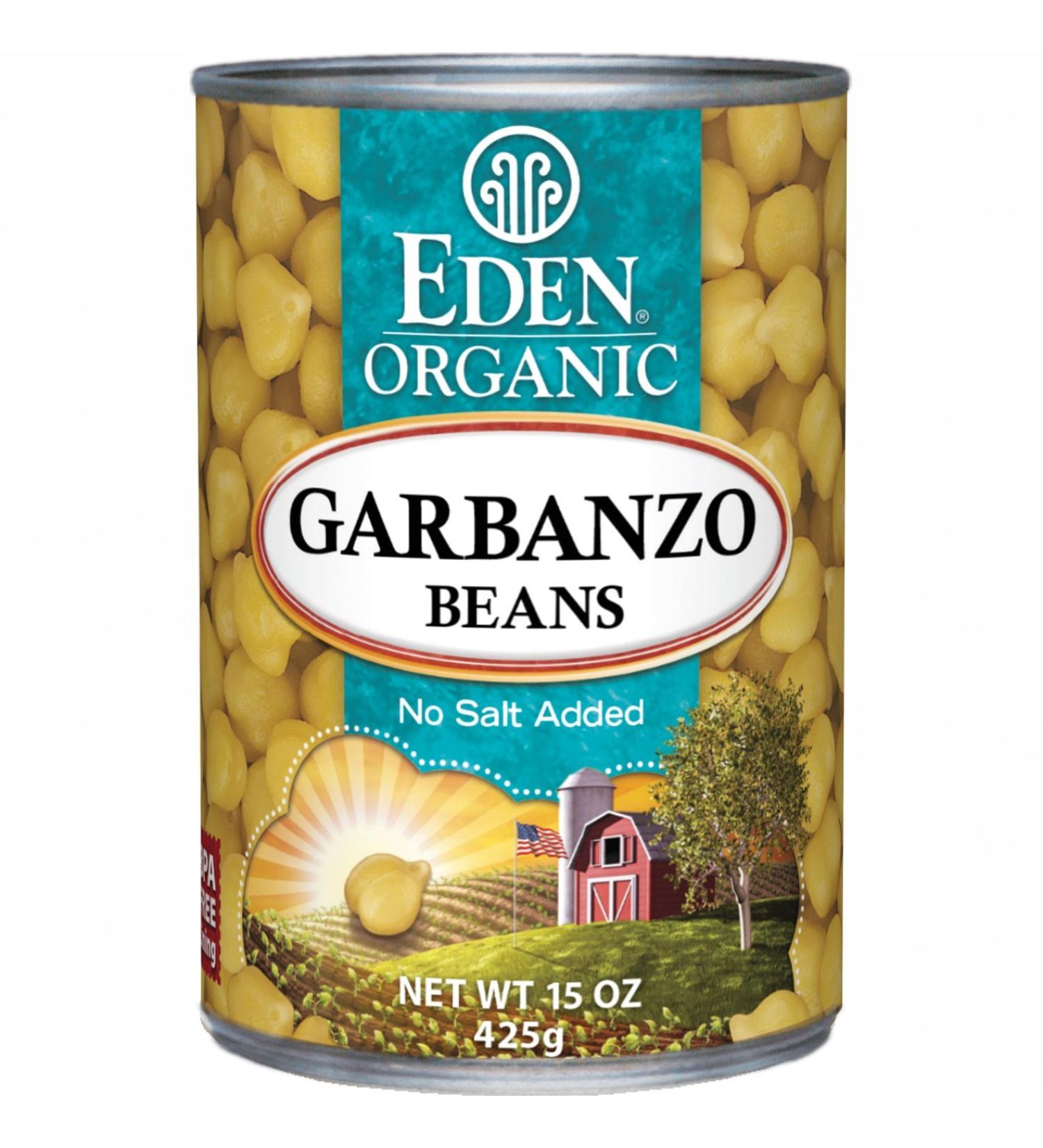 Eden Organic Garbanzo Beans 15 oz (Pack of 12) - No Salt Added | Buy Online - Buy Online on SooperMarket.com