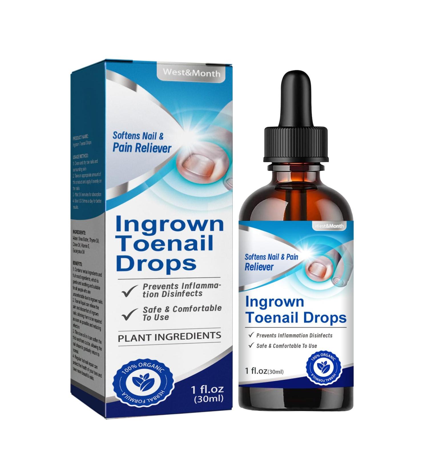 Ingrown Toenail Treatment - 30ML Ingrown Toenail Correction Drops - Nail Helper Ingrowth Toenail Treatment Oil - Trimming Toenail Softening Drops - Nail Fungal Treatment - Buy Online on SooperMarket.com