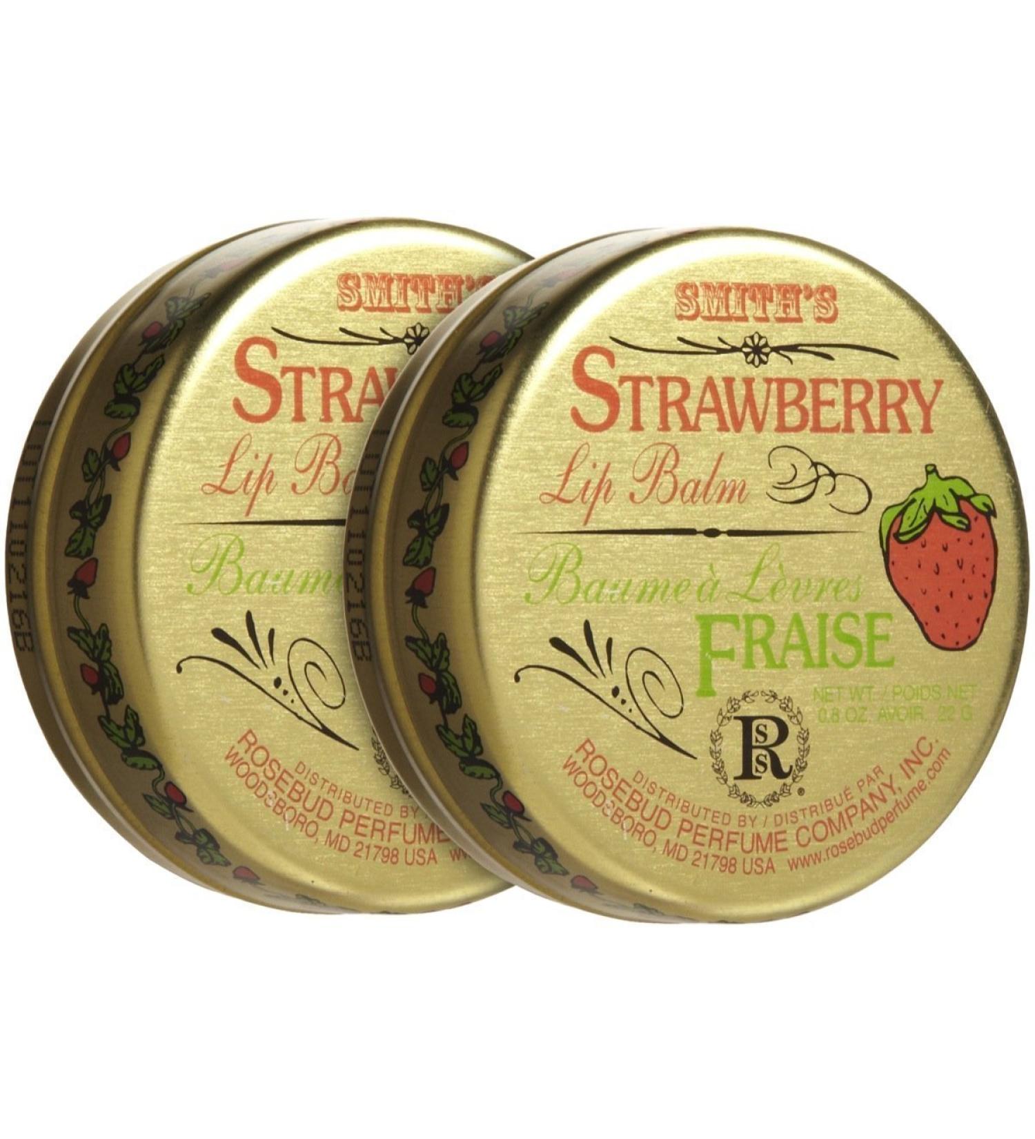Rosebud Perfume Co. Lip Balm-Strawberry 0.8 Ounce (Pack of 2)