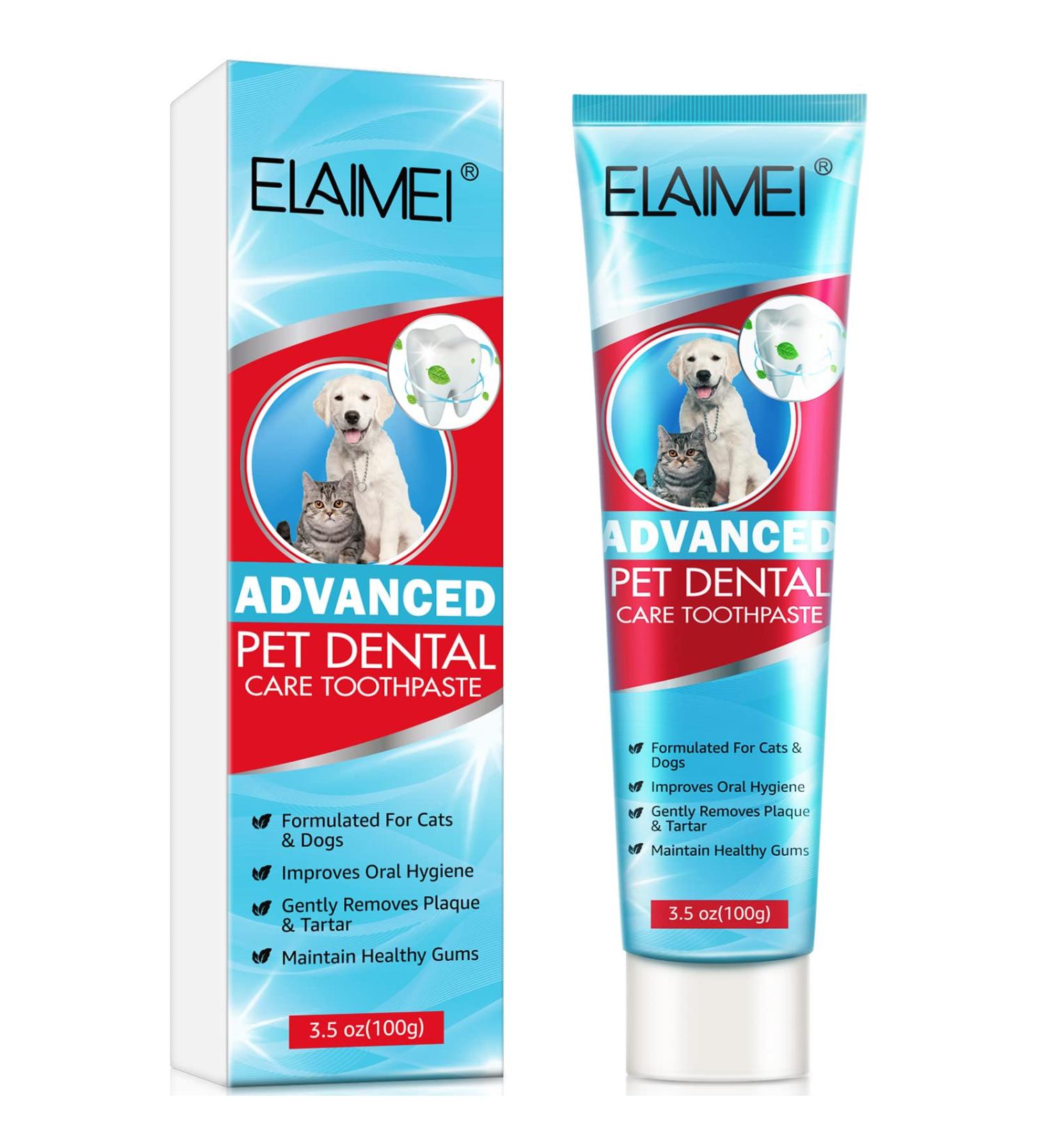 Dog Toothpaste Pet Dental Care: Dog Teeth Cleaning Kit Pets Dog Toothpaste for Dogs and Cats Teeth Cleaning Fresh Breath - Buy Online on SooperMarket.com