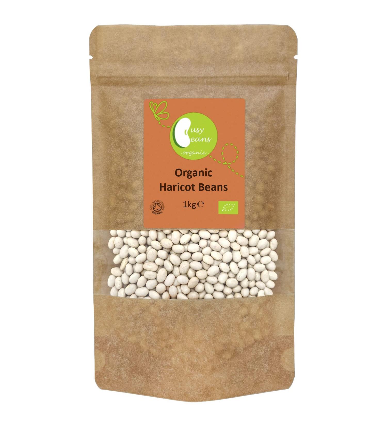Organic Haricot Beans - Certified Organic - by Busy Beans Organic (1kg) - Buy Online on SooperMarket.com