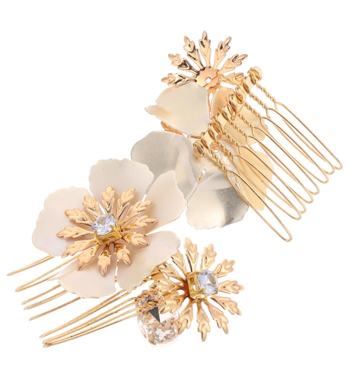 ABOOFAN 1 Pair Bridal Hair Accessories Wedding Hair Accessories Fairy Jewelry for Women Hair Comb Wedding Hair Combs for Wedding Hair Combs for Women Decorative Light Luxury Hairpin Bride - Buy Online on SooperMarket.com