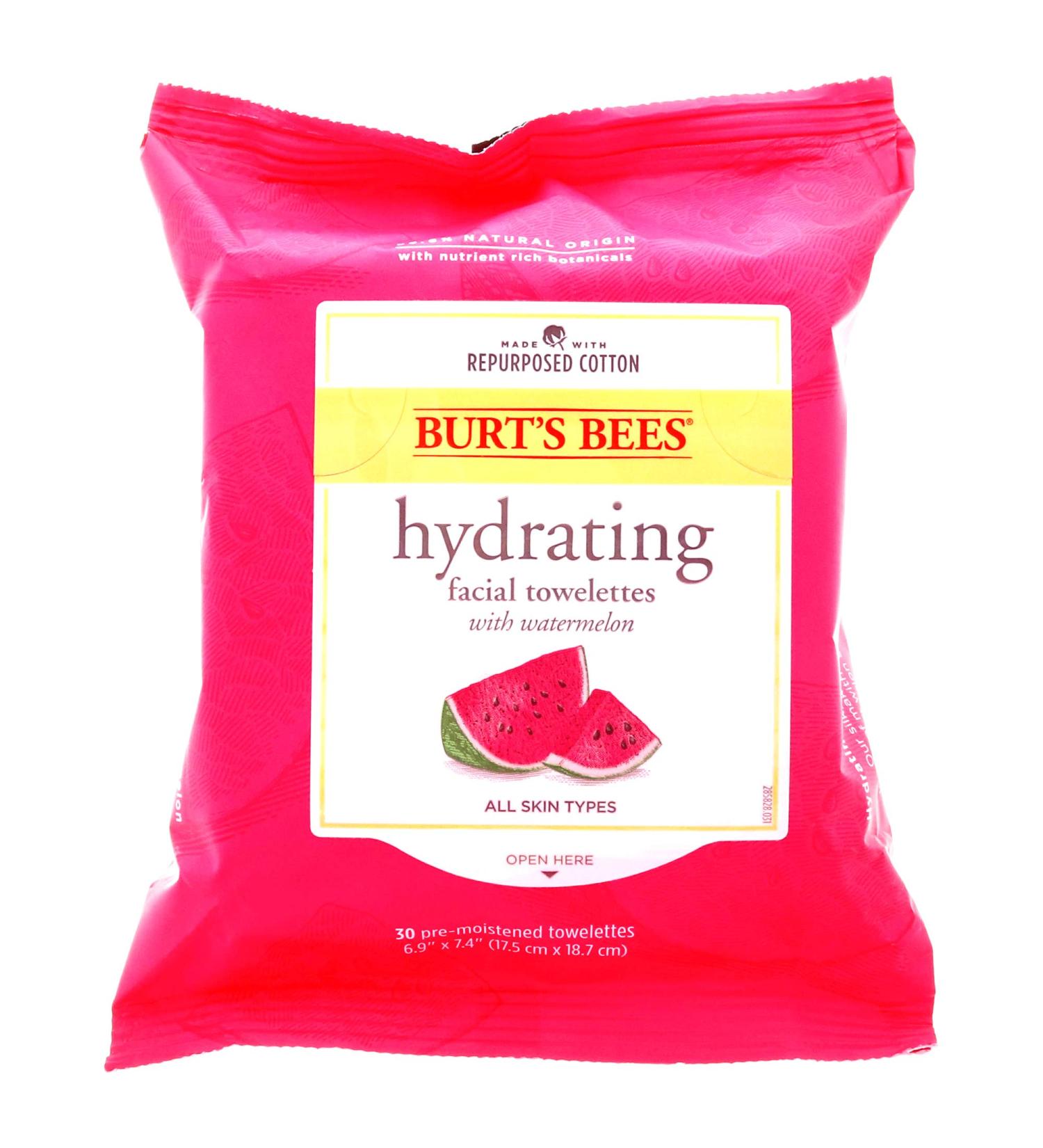 Burt's Bees Watermelon Infused Facial Cleansing Wipes - 30 Count - Buy Online on SooperMarket.com