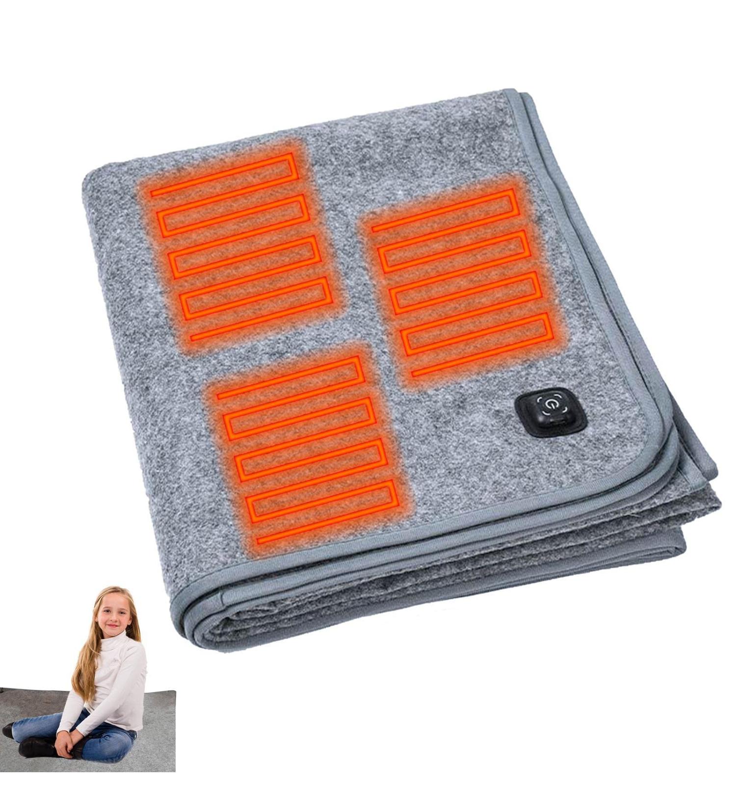 Electric Heating Blanket 160x150cm - Washable Soft Heat Pillow for Winter | USB Fast Heating & Multifunctional | Shenrongtong - Buy Online on SooperMarket.com