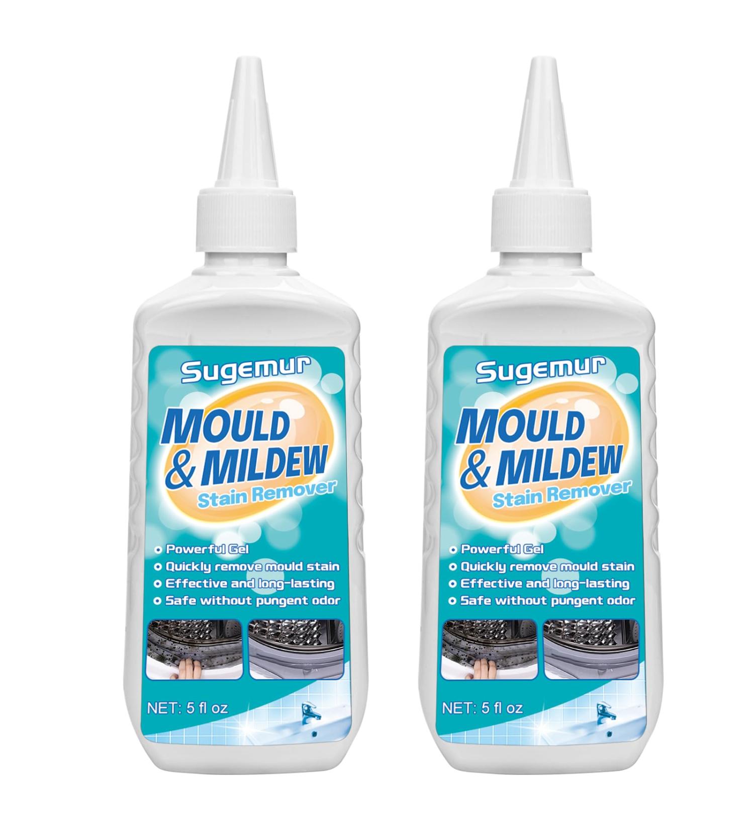 Sugemur Mould Remover Large Capacity Mould Remover Gel Household Mildew Removal Mould and Mildew Cleaner for Toilet Washing Machine Seal Bathroom Kitchen Sink Tile Grout Stains (210g*2)