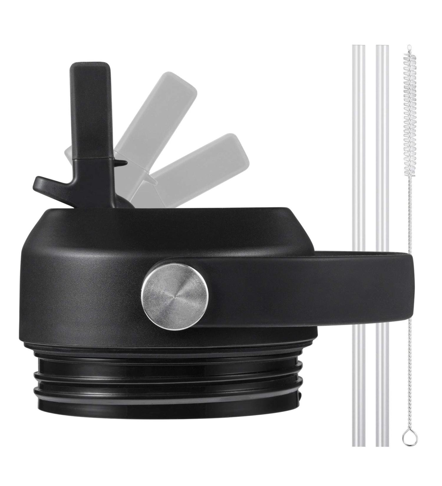 FLORAPELL Yeti Rambler Straw Lid with Straws and Handle - Black | Replacement Cap for 18oz, 26oz, 36oz, 64oz Bottles - Buy Online on SooperMarket.com
