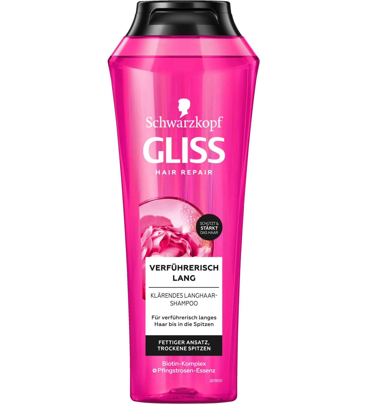 Gliss Seductively Long Shampoo 250ml - Repairs Damaged Hair Nourishes Dry Tips Ideal for Greasy Hair Care - International Shipping - Buy Online on SooperMarket.com