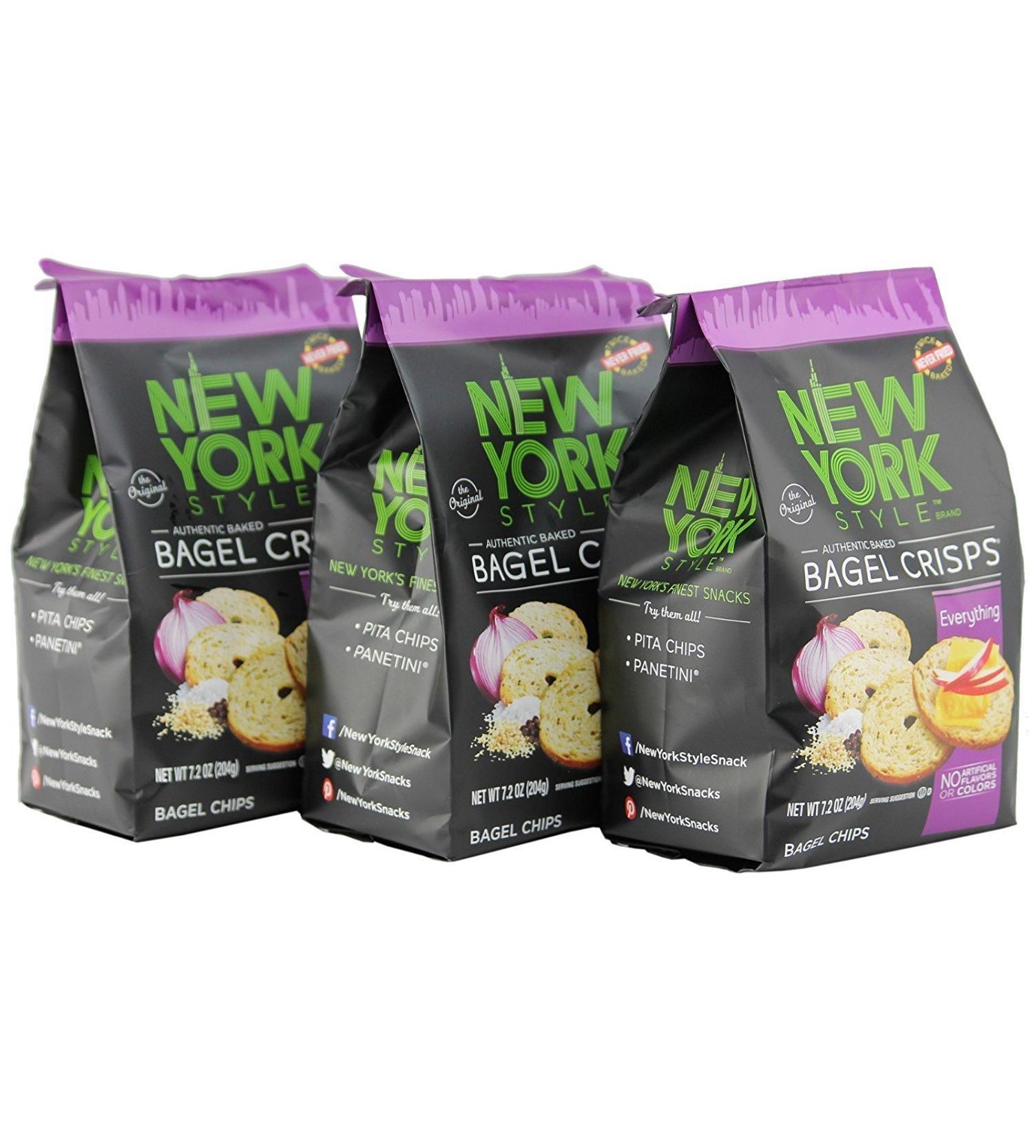 New York Style Bagel Crisps, Everything, 7.2 Ounce (Pack of 3) Everything 7.2 Ounce (Pack of 3)