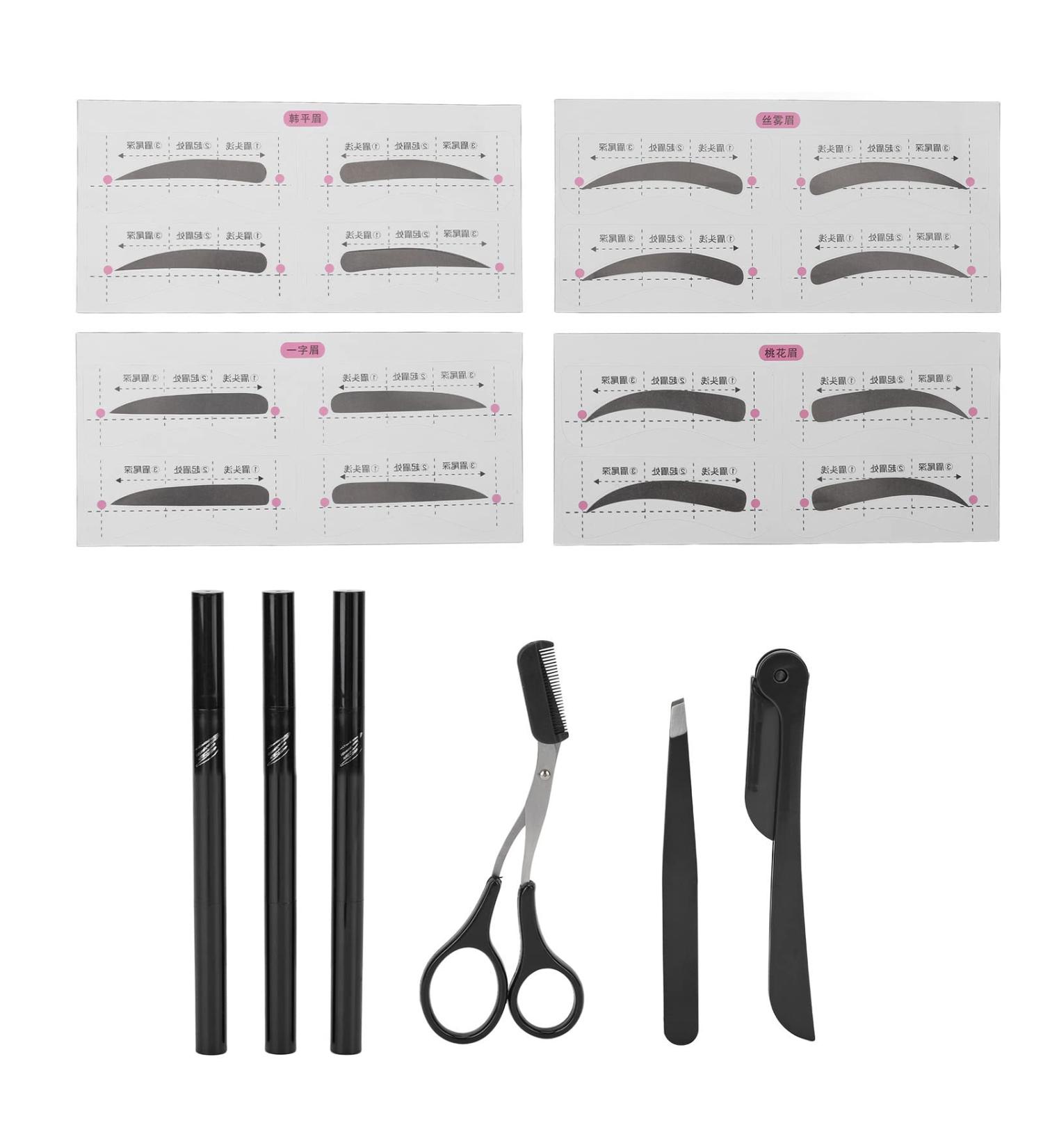Professional Eyebrow Care Set - Trim Tweezers Scissors & Razor for Men & Women | Portable All-in-One Kit - Buy Online on SooperMarket.com