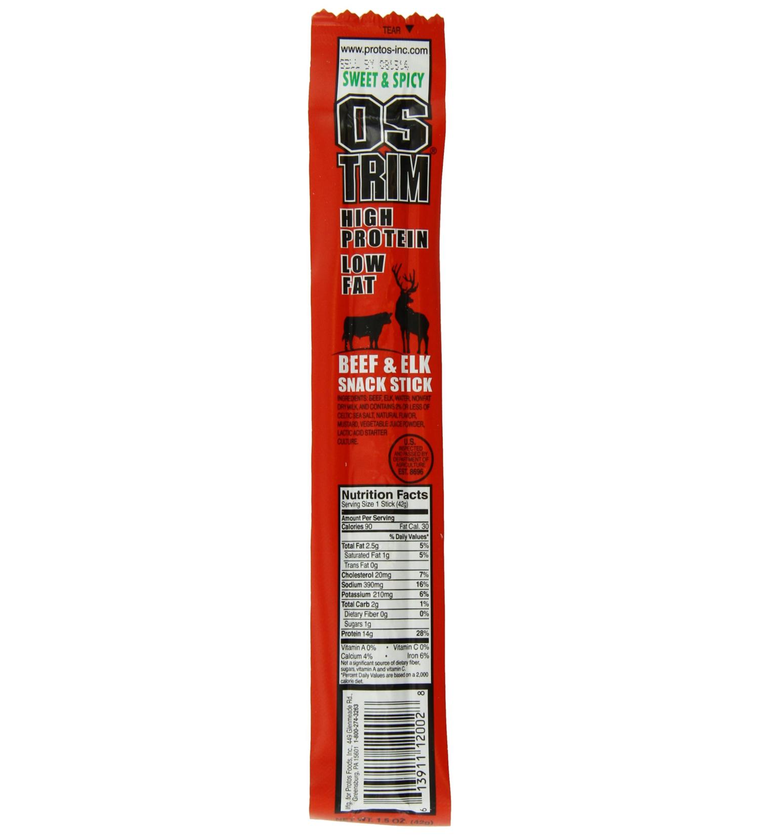 Ostrim Sweet and Spicy Beef/Elk Snack Stick 1.5oz (Pack of 10) - Buy Online on SooperMarket.com