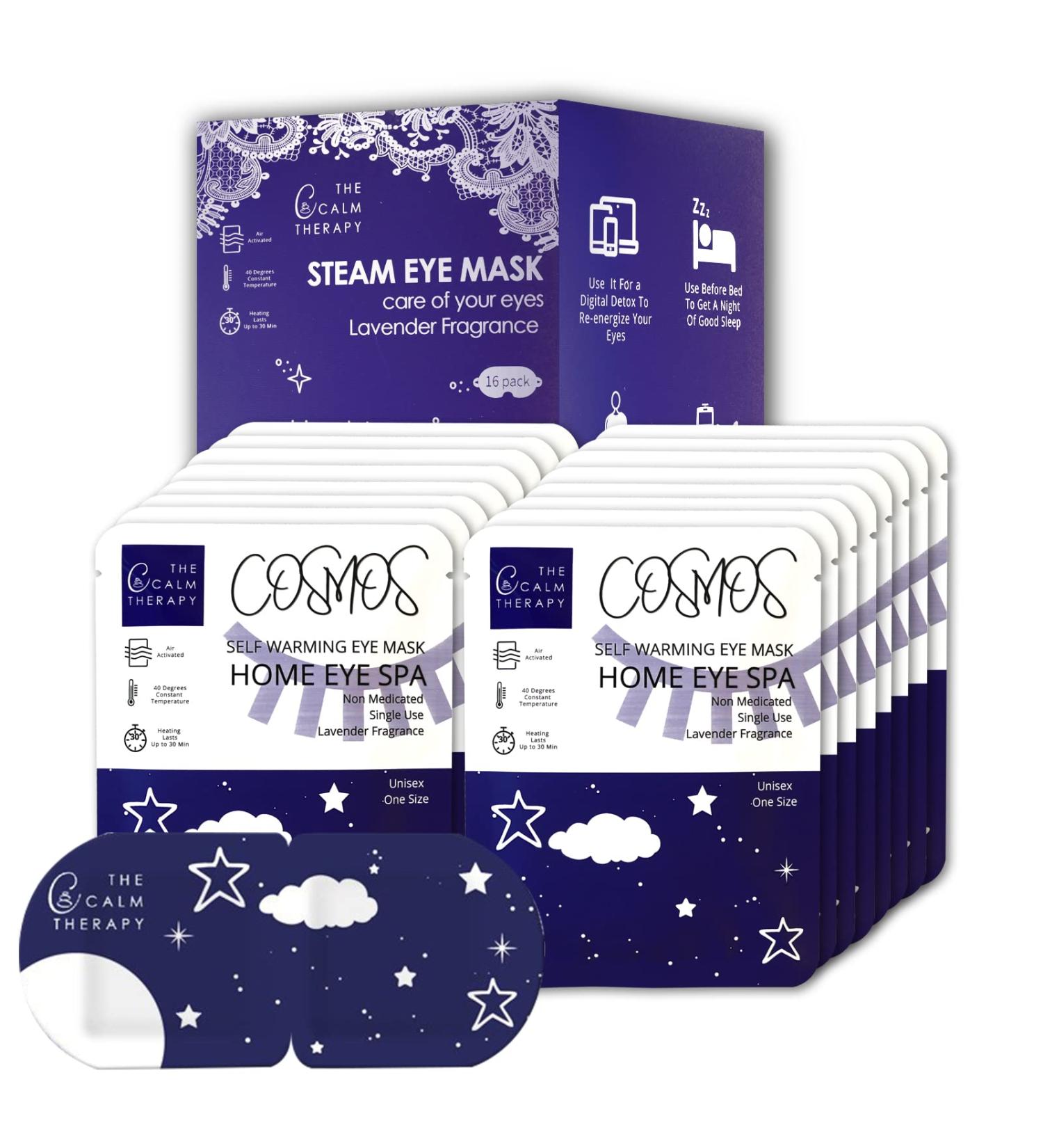 LEYE 16-Pack Lavender Steam Eye Mask for Dry Eyes, Dark Circles, Puffiness, Migraine Relief & Eye Stye - Disposable Heated Masks - Buy Online on SooperMarket.com