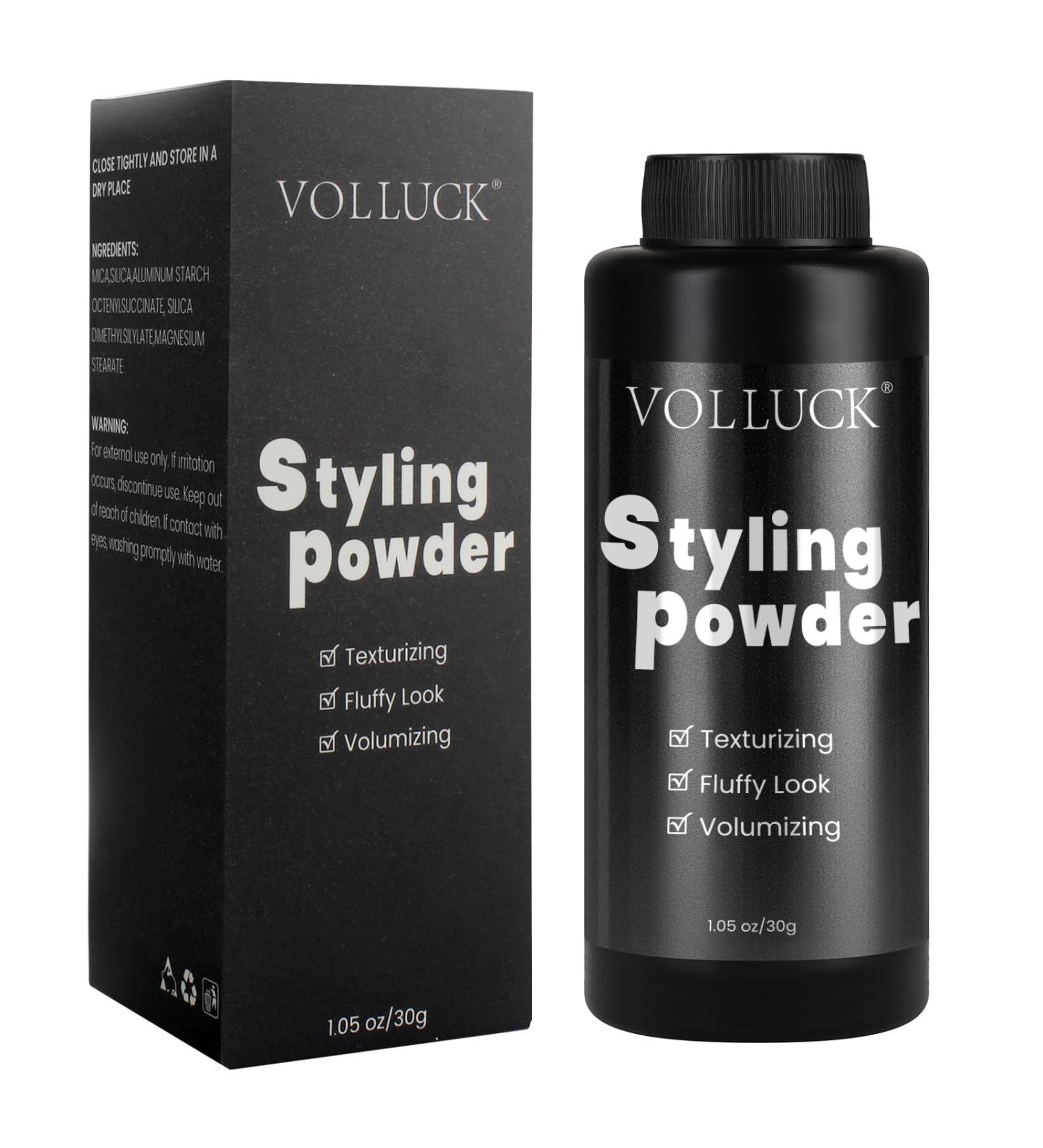 VOLLUCK Hair Styling Powder - 1.05oz Texturizing Powder for Volume | Soft & Fluffy No Mess Formula for Men & Women - Buy Online on SooperMarket.com