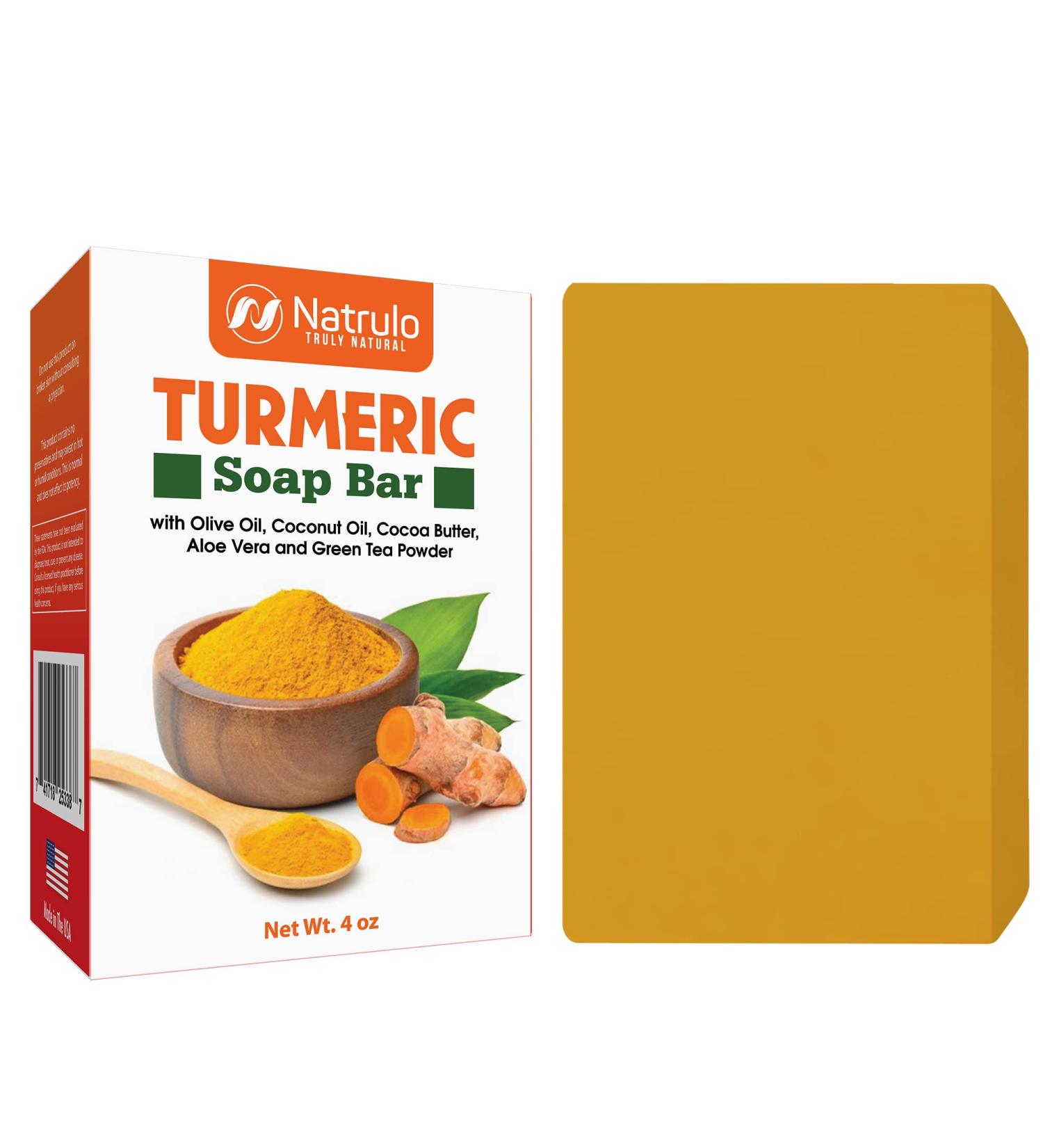 Turmeric Soap Bar for Face & Body - Natural Skin Brightening & Even Tone Formula - Fade Scars, Sun Damage & Age Spots - 4 Oz Bar Soap for All Skin Types - Made in USA - Buy Online on SooperMarket.com