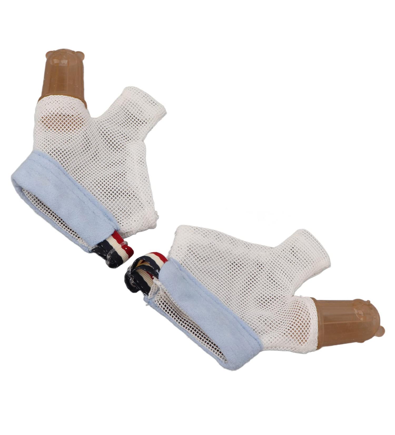 Breathable Anti Finger Sucking Gloves for Babies - Blue - Buy Online on SooperMarket.com