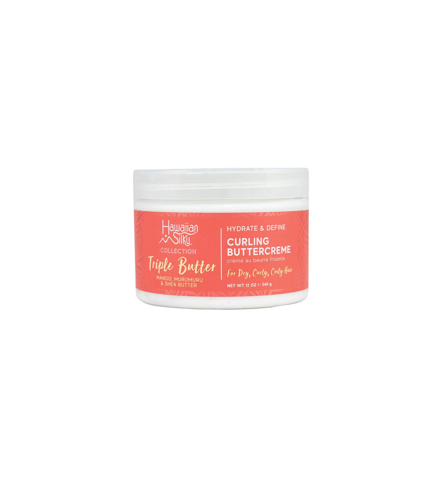 Hawaiian Silky Mango & Murumuru Butter Curling Butter Creme | Frizz-Free Hydration & Definition | 12 fl oz | Triple Butter Collection - Buy Online on SooperMarket.com