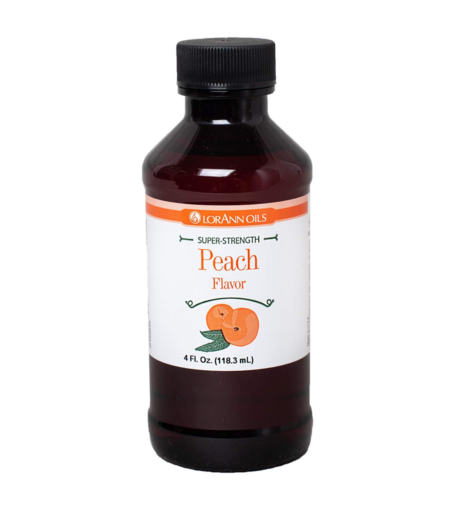 LorAnn Peach Flavor 4oz Bottle - Natural Super Strength Essence - Buy Online on SooperMarket.com