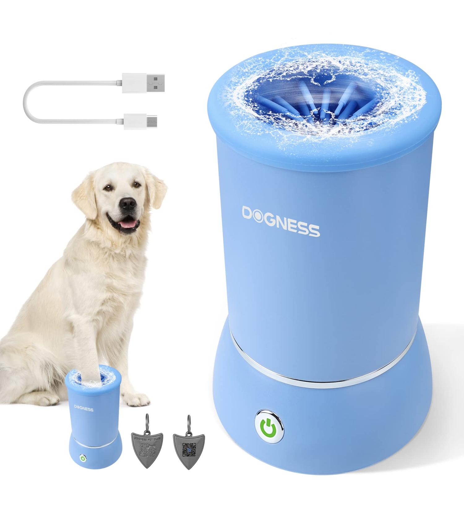 DOGNESS Automatic Dog Paw Cleaner for Small & Medium Dogs and Cats - Blue - Buy Online on SooperMarket.com
