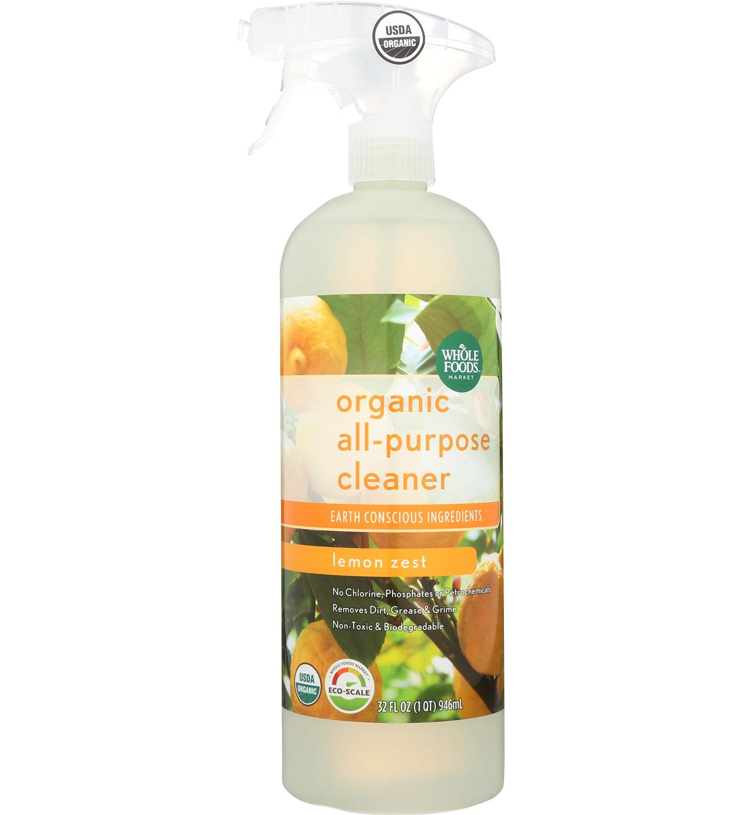Buy Whole Foods Market Organic All-Purpose Cleaner Lemon Zest 32 fl oz - Eco-Friendly International Shipping - Buy Online on SooperMarket.com