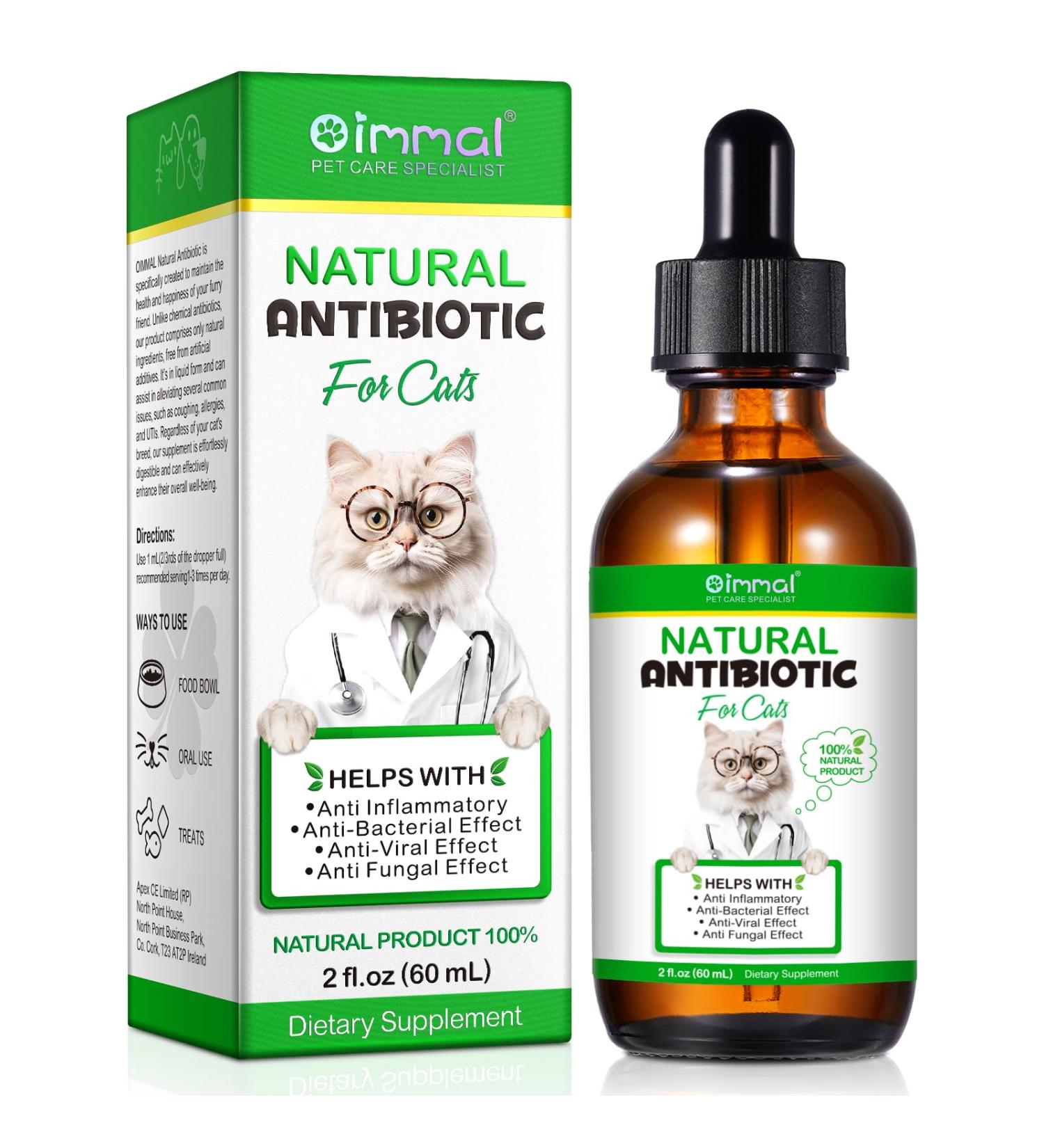 Natural Antibiotics for Cats Cat Antibiotics- Cat Multivitamin is anti-bacterial effect antibiotics for cats Supports Immune & Cats Allergy Relief Health Supplies Cats UTI Antibiotics(60ml) - Buy Online on SooperMarket.com
