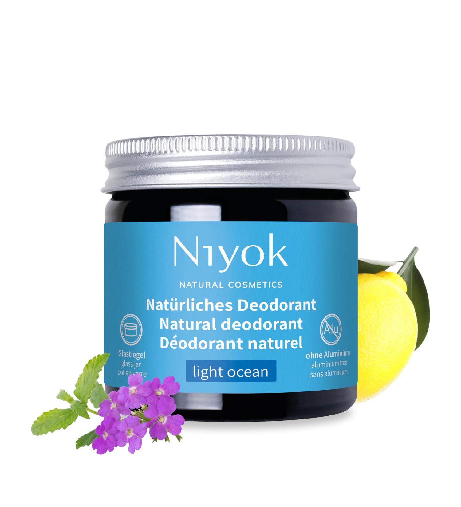 Natural Aluminum Free Deodorant & Antiperspirant - 2-in-1 Light Ocean Scent 40ml | Eco-Friendly Natural Cosmetics - Buy Online on SooperMarket.com
