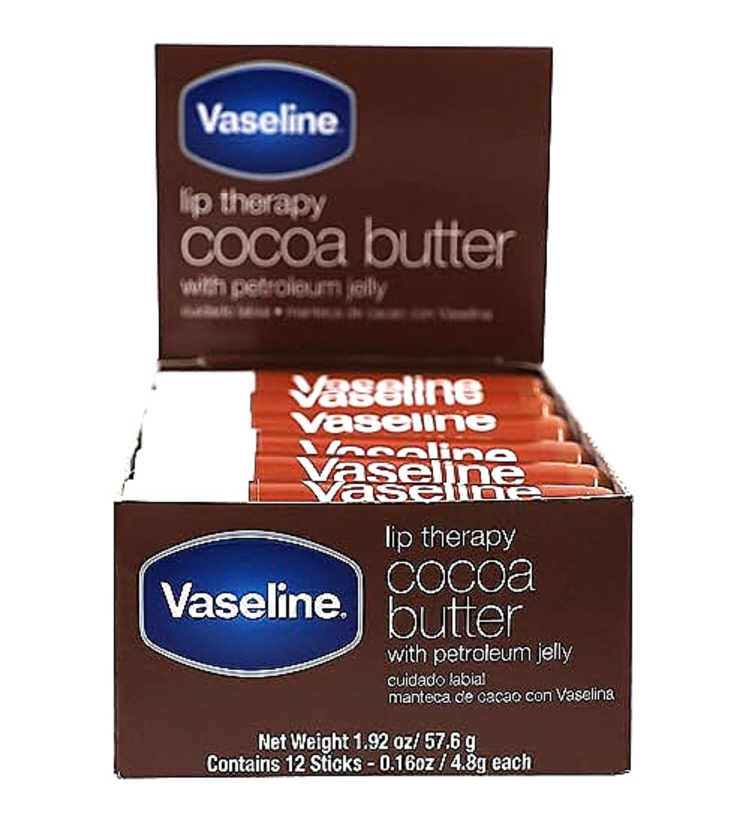 Buy Vaseline Lip Balm Cocoa - 12 Pack Box | Moisturizing & Nourishing | International Shipping Available - Buy Online on SooperMarket.com