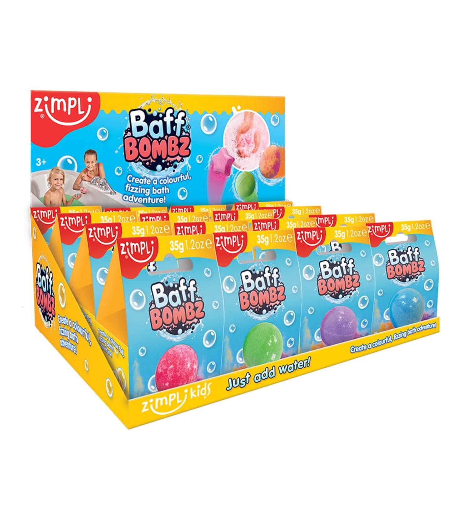 Zimpli Kids 16-Piece Bath Bombs Set - Vegan & Cruelty Free Spa Fizzers for Children's Parties - Buy Online on SooperMarket.com