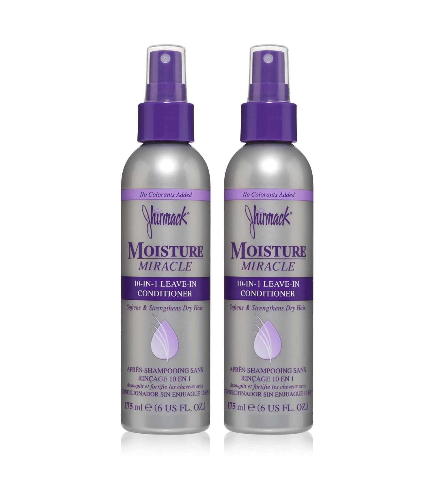 Jhirmack 10-in-1 Leave-In Conditioner Spray - Heat Protectant Detangler Softener & Repair | Vitamin E & B5 - Set of 2 (6 Fl Oz - Buy Online on SooperMarket.com