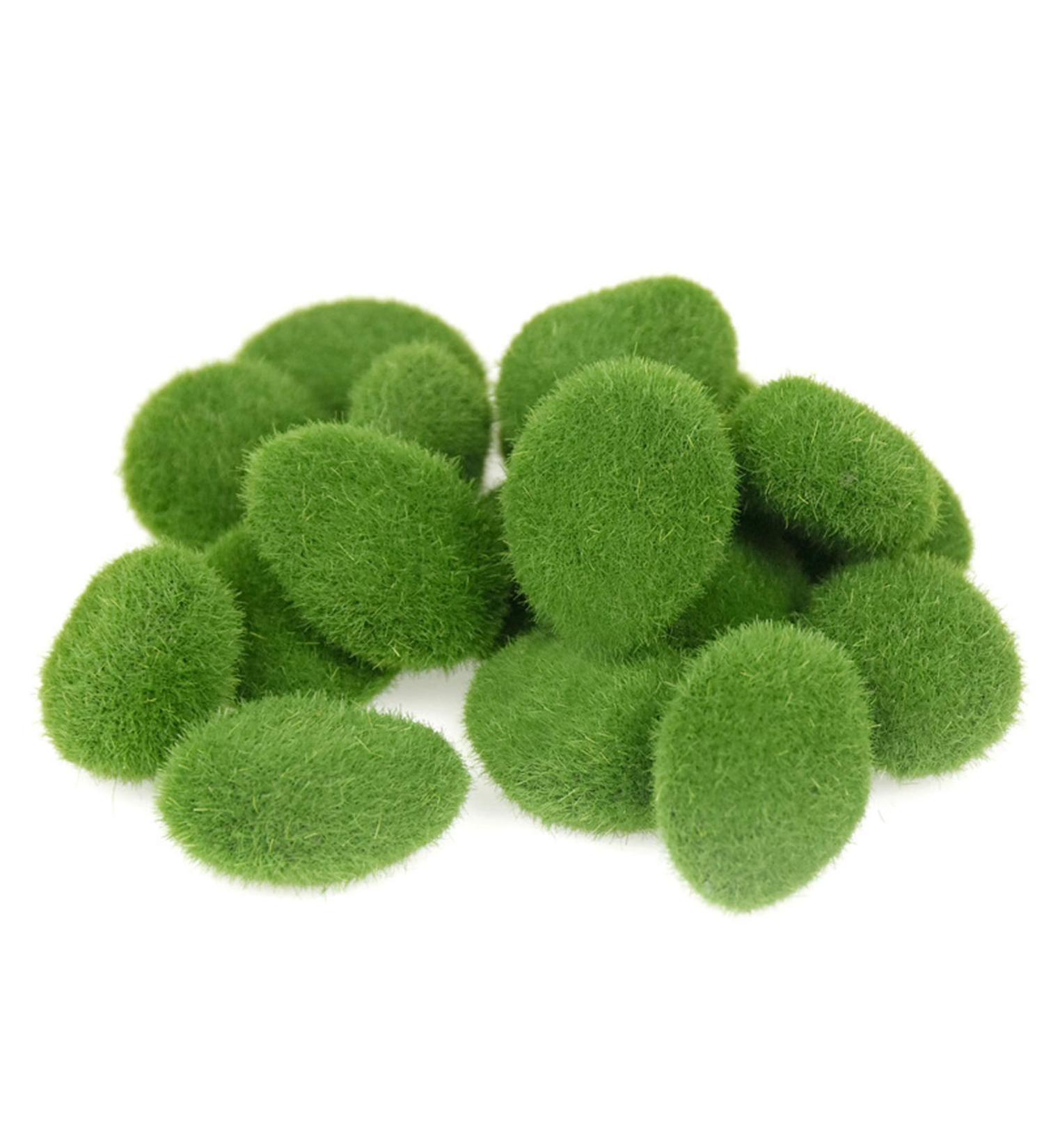 ODDIER 20-Piece Artificial Moss Rocks for Fairy Gardens and Floral Arrangements - Fake Moss Decor for Crafts and Pot Planters (2 Sizes) - Buy Online on SooperMarket.com