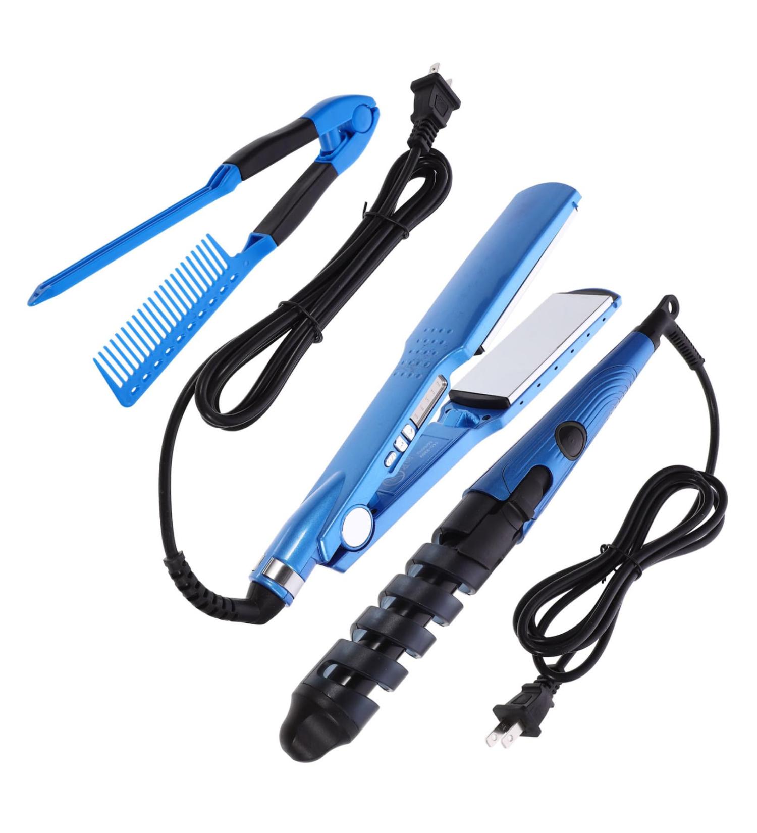WOONEKY 1 Set Curling Iron Set Comb Hair Rollers Hair Curlers Curling Wand Plastic Hair Straightener Abs - Buy Online on SooperMarket.com